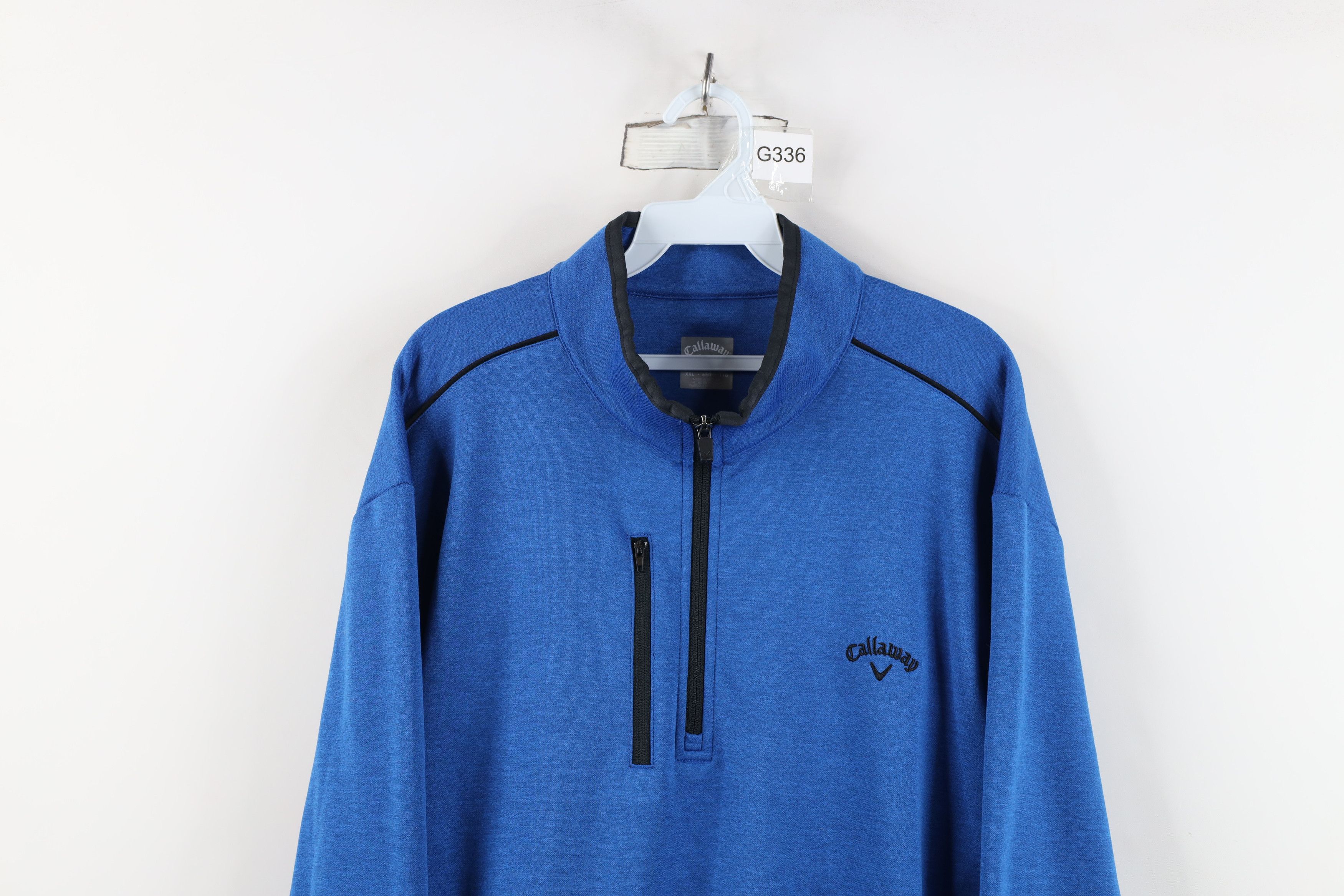 Callaway Callaway Golf Fleece Lined Half Zip Pullover Sweater Blue Size US XXL / EU 58 / 5 - 2 Thumbnail