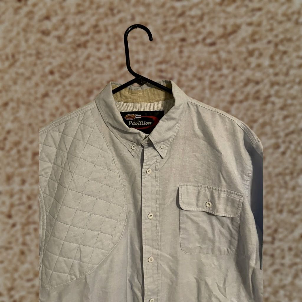 Vintage Pavillion USA Shooting Shirt Light Blue S/S Button Up Mens L Padded Vented Size US L / EU 52-54 / 3 - 1 Thumbnail