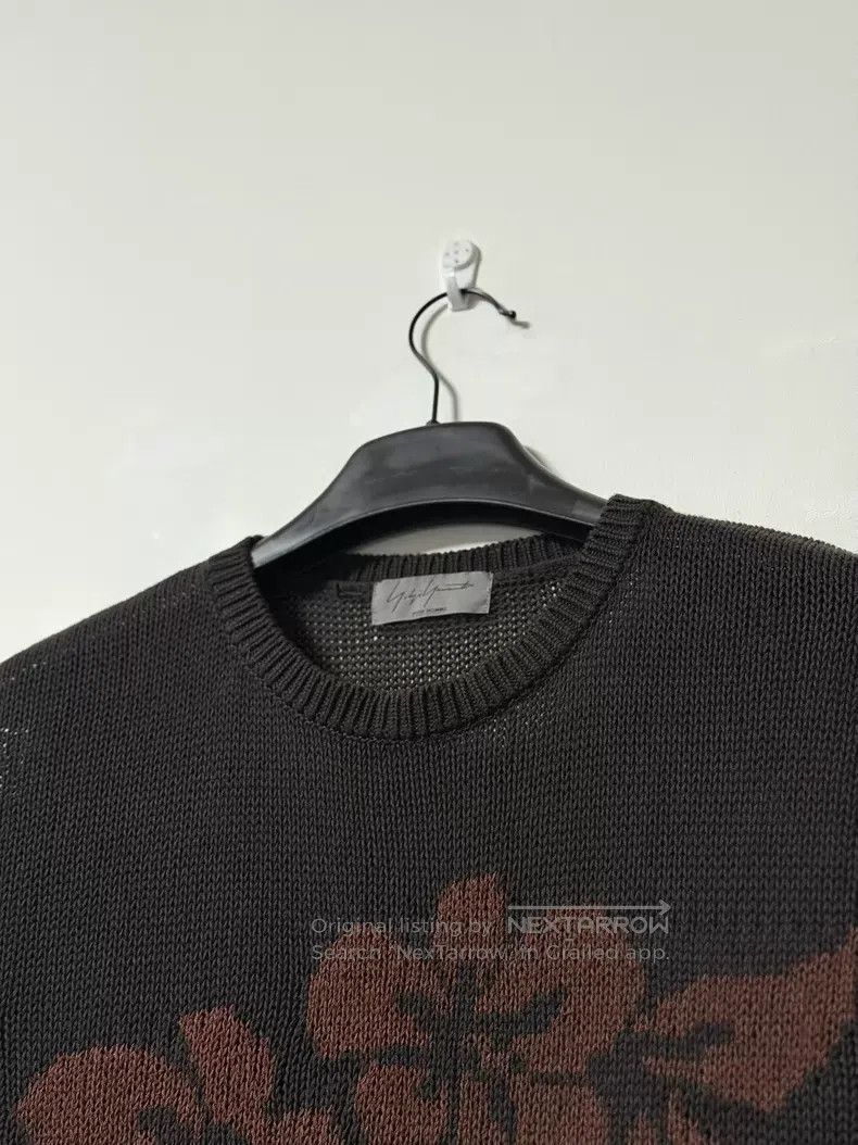 Yohji Yamamoto Yohji Yamamoto Floral short-sleeve knit sweater Size US L / EU 52-54 / 3 - 1 Thumbnail