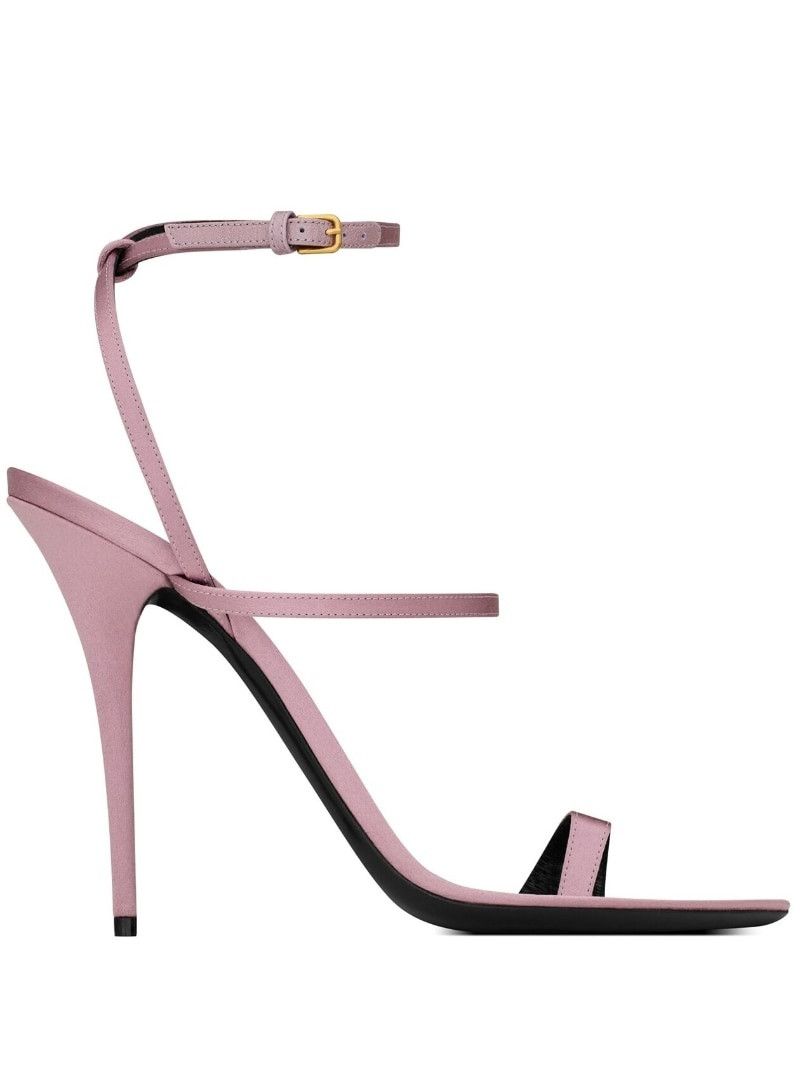 Saint Laurent Paris Dive sandals 110mm in silk satin Size US 6 / IT 36 - 1 Thumbnail