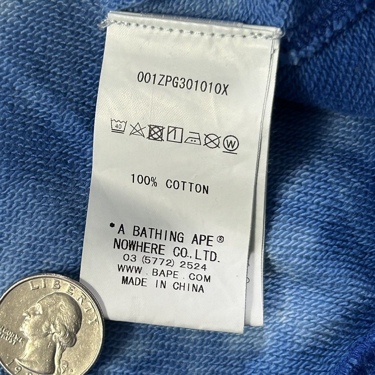 Bape BAPE Blue Tie Dye Full Zip Hoodie Size US XL / EU 56 / 4 - 7 Thumbnail