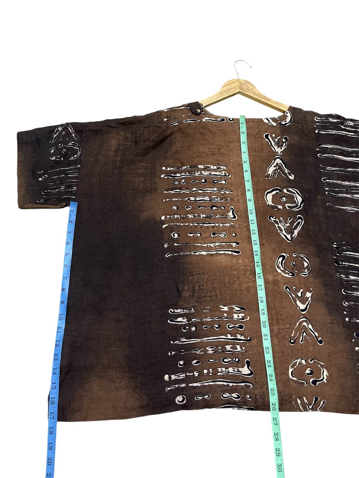 Vintage Vintage Eskandar Aboriginal Print Boat Neck 100%Line Tunic Size US XXL / EU 58 / 5 - 13 Thumbnail