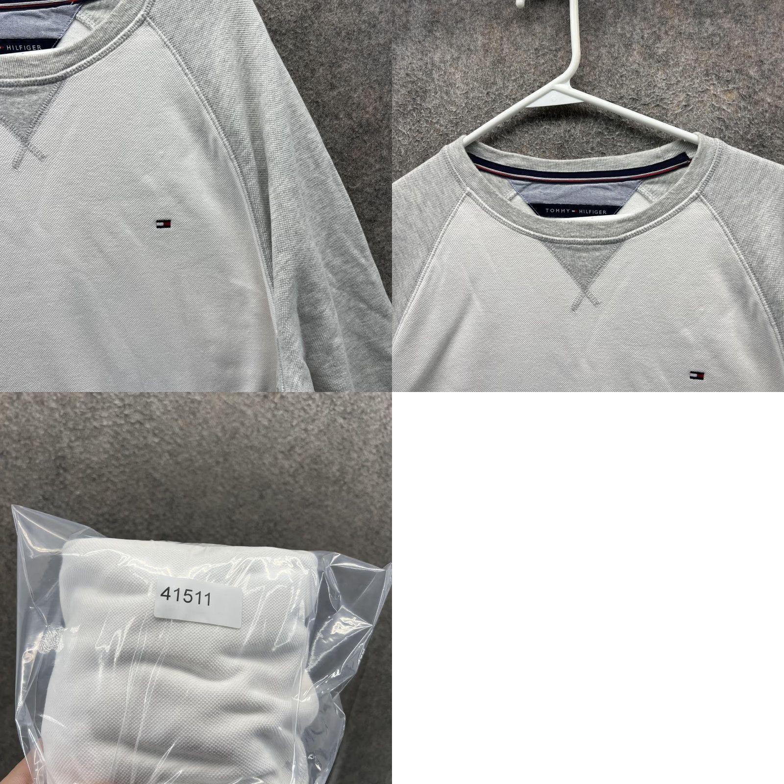Tommy Hilfiger Tommy Hilfiger Sweatshirt Mens L Gray Raglan Crewneck Pullover Logo Knit Size US L / EU 52-54 / 3 - 8 Thumbnail