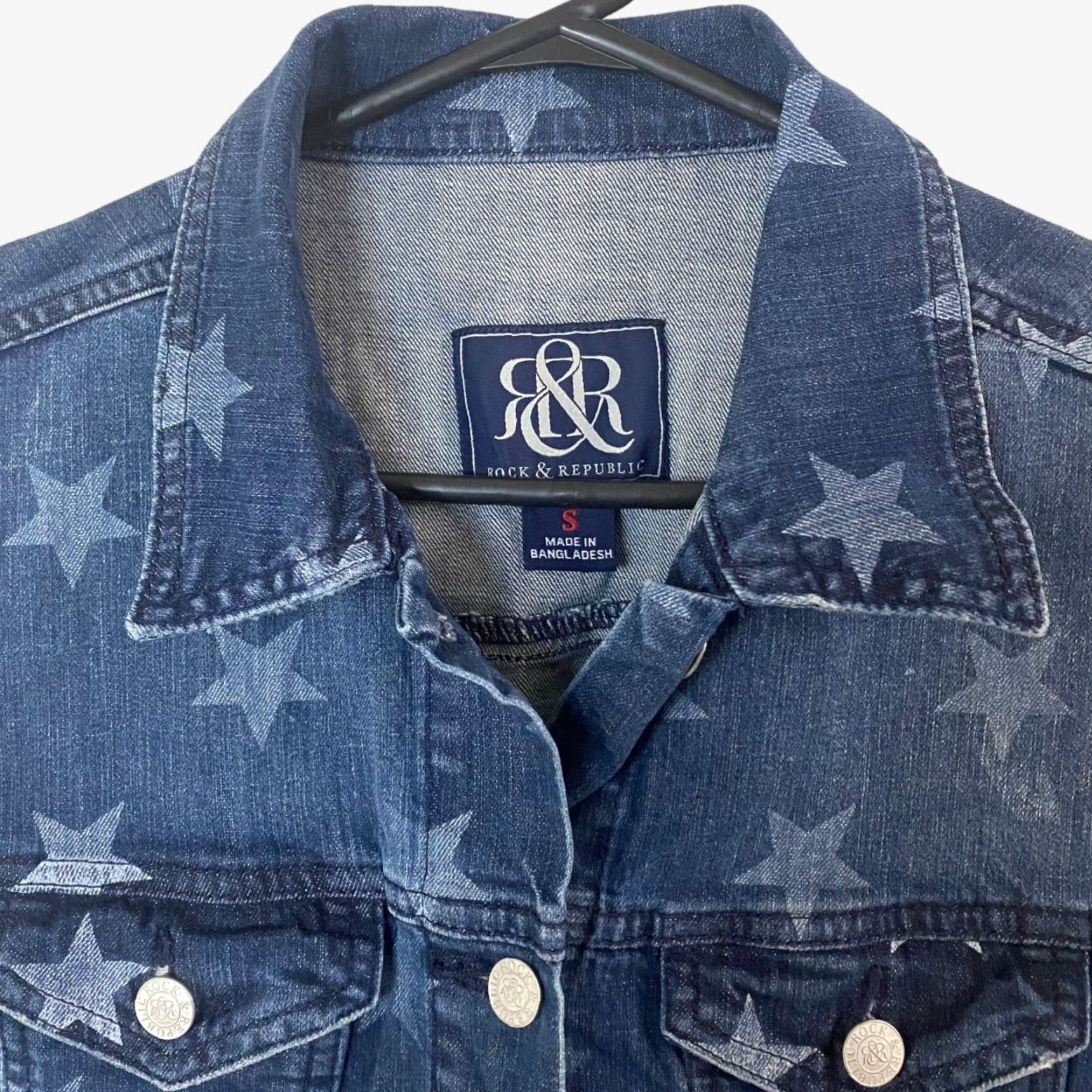 Vintage Rock & Republic Gunshow Star Denim Vest Button Up Womens Small Blue Sleeveless Size S / US 4 / IT 40 - 5 Thumbnail