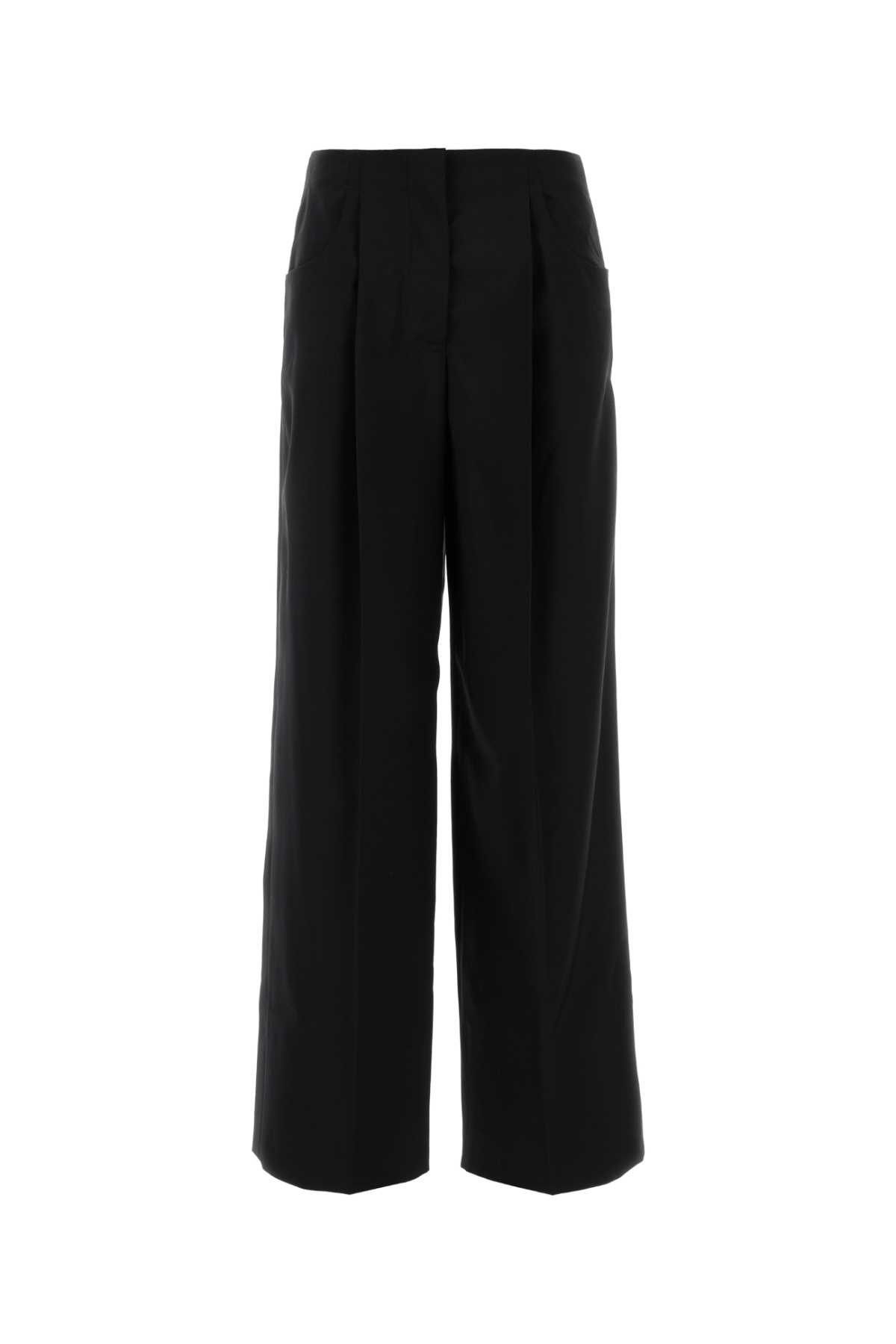 Fendi Black Wool Blend Wide-Leg Pant Size 27" / US 4 / IT 40 - 1 Thumbnail