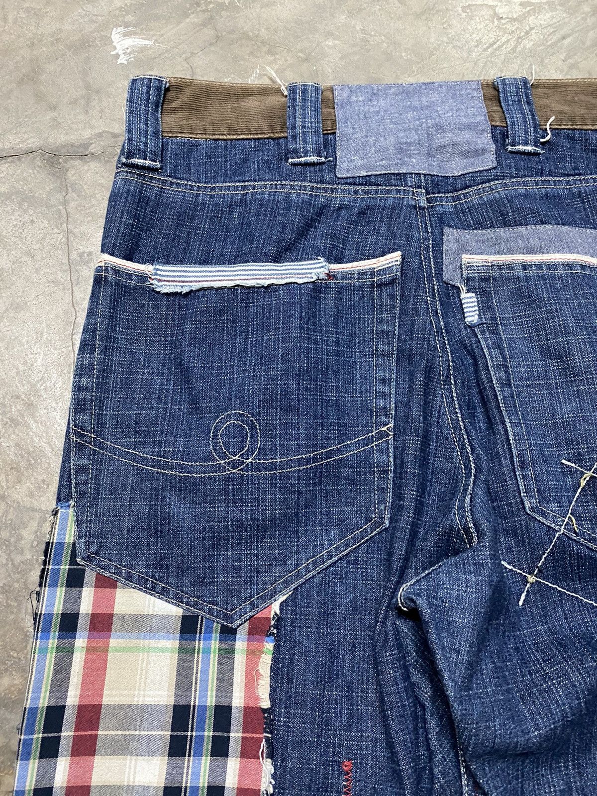 Hysteric Glamour × Japanese Brand × Tornado Mart Baggy Jeans Bandana Denim Patch Work Rockabilly Size US 31 - 13 Thumbnail