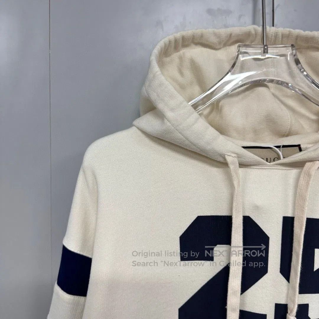 gucci 1921 series letter print hoodie.