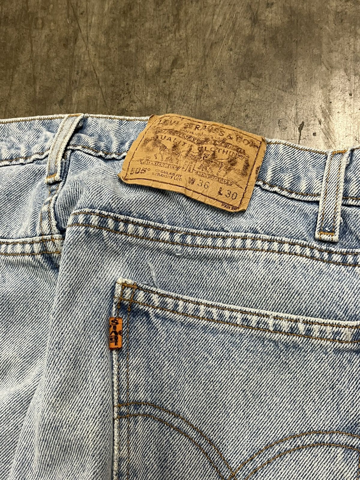 Levi's × Vintage Thrashed vintage Levi’s orange tab denim streetwear skater Size US 34 / EU 50 - 6 Thumbnail