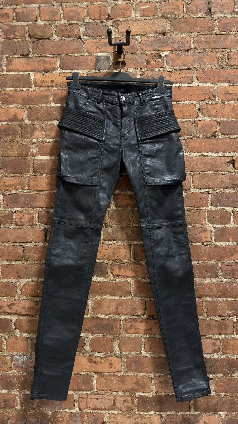 Rick Owens Rick Owens heavy waxed easy creatch jeans Size US 30 / EU 46 - 1 Thumbnail
