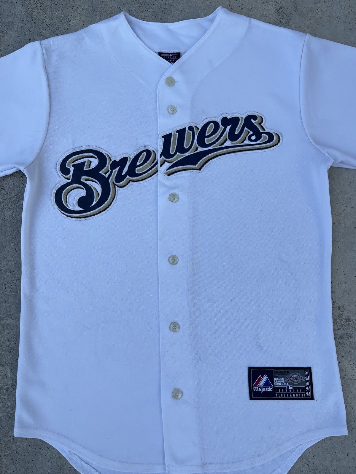 MLB × Majestic × Vintage Milwaukee Brewers White MLB Jersey Size US M / EU 48-50 / 2 - 2 Thumbnail