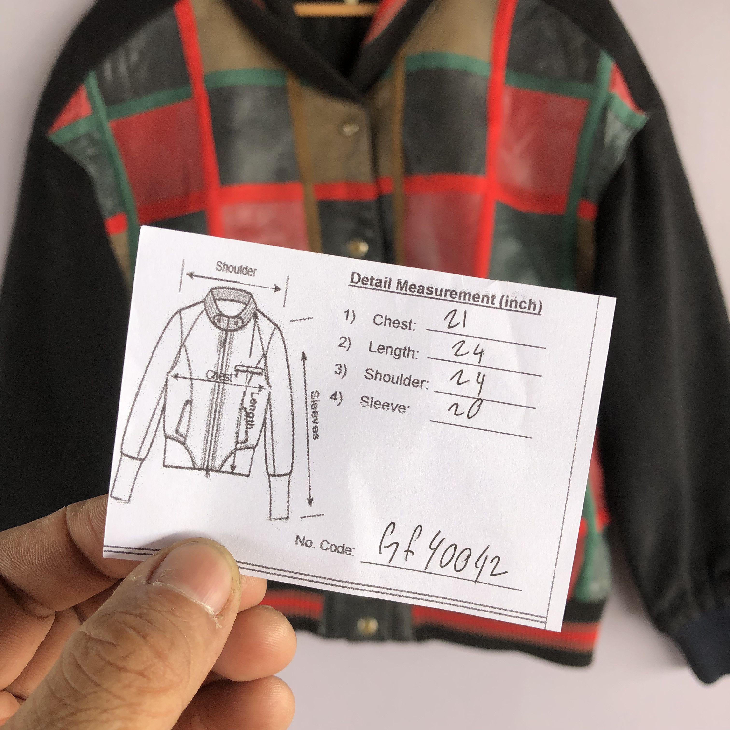 Vintage Vintage 90s Chandelier Tartan Leather Varsity Wool Jacket Size US M / EU 48-50 / 2 - 9 Thumbnail