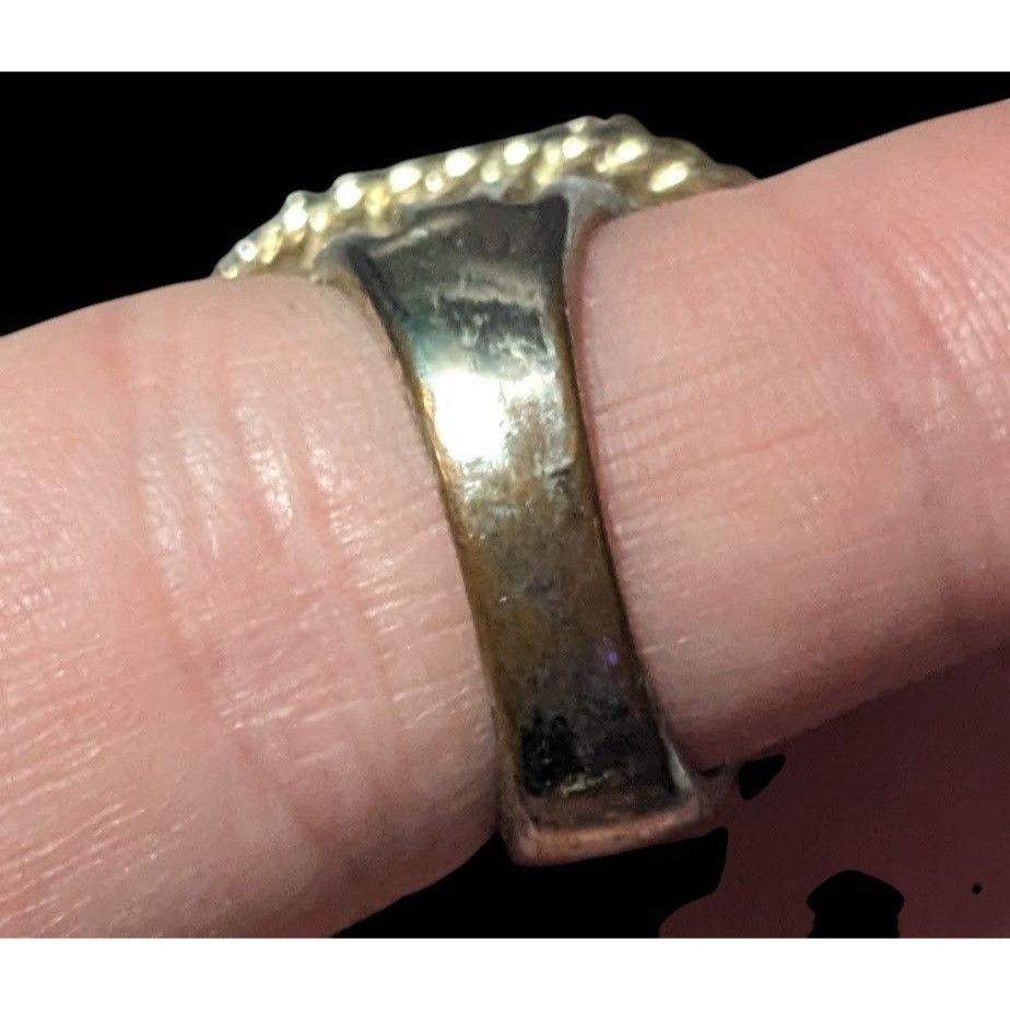 Other Champagne Gemmed Glam Gold Tone Statement Ring Size 7 Size ONE SIZE - 7 Thumbnail