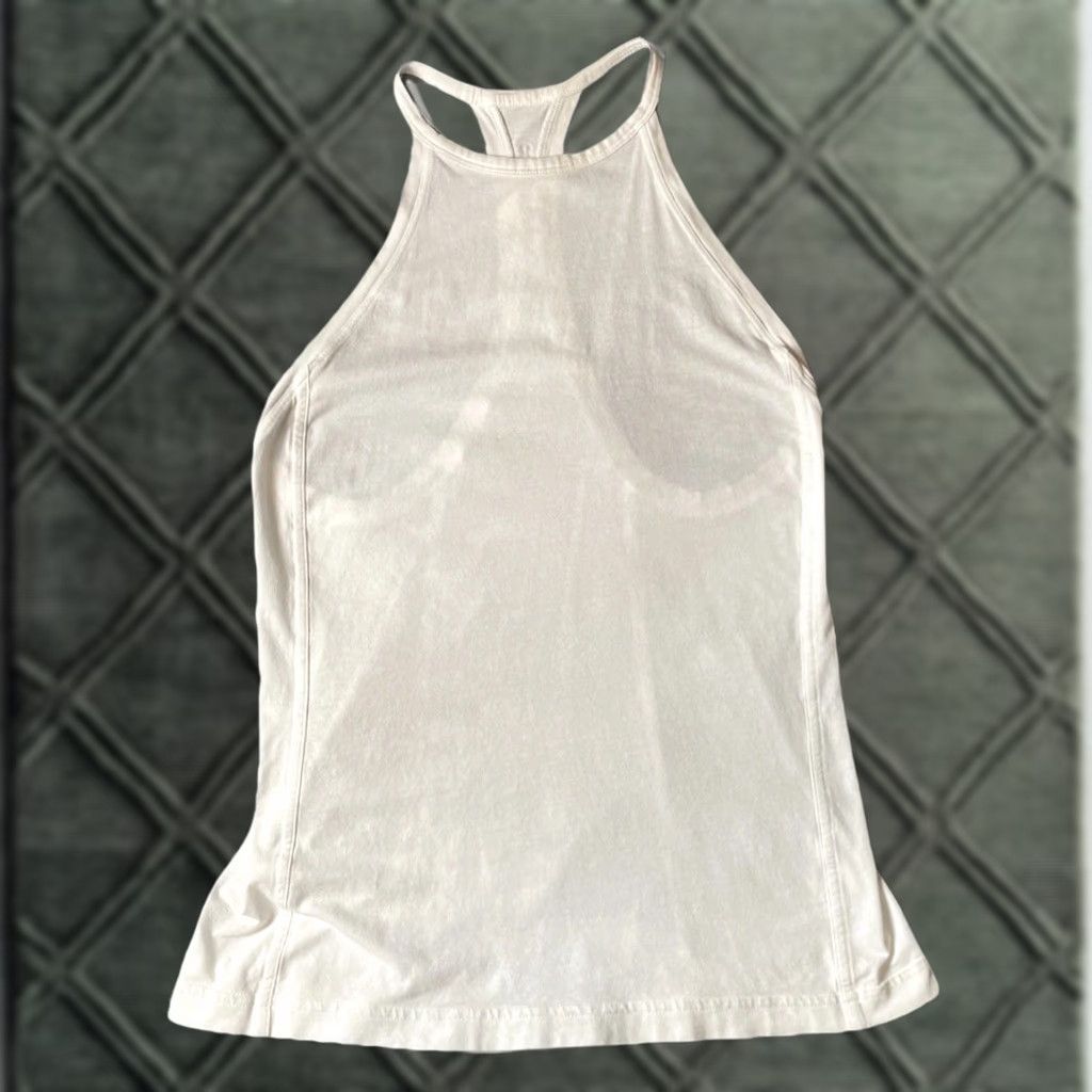 Lululemon Lululemon Tank Top M white Race back Tank Women Activewear Racing 90s? Size M / US 6-8 / IT 42-44 - 1 Thumbnail