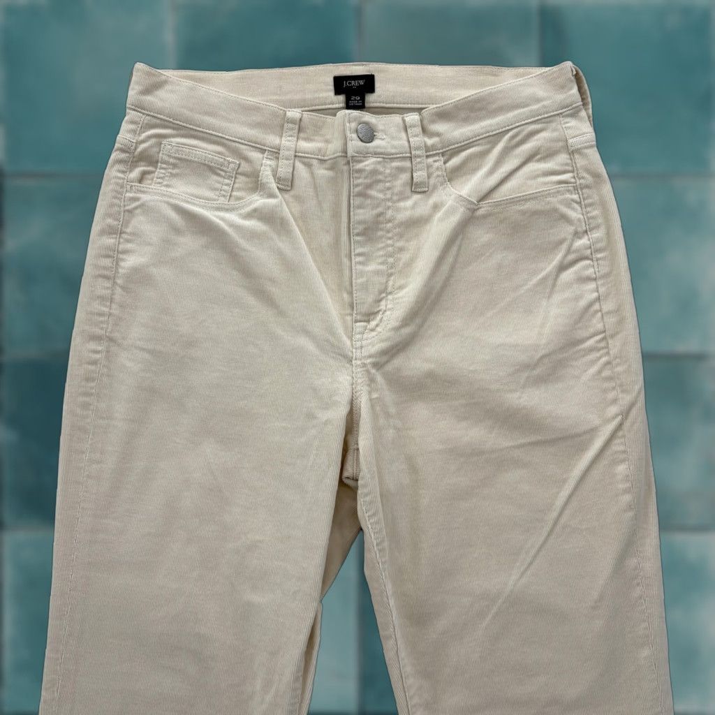 J.Crew J.Crew Pants Womens 29 Beige Corduroy Stretch 5 Pocket Straight Casual Preppy Size 29" - 1 Thumbnail