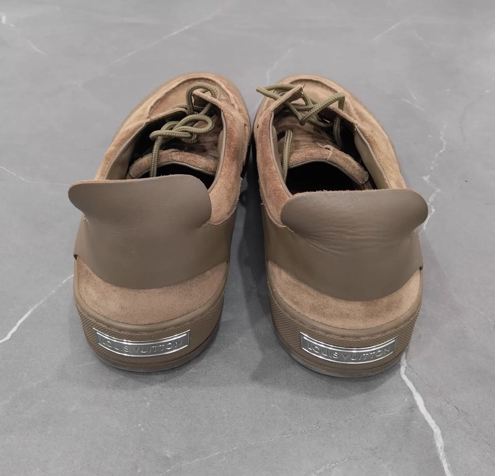 Louis Vuitton LV Camel Suede Lace-Up Sneakers EU 42.5 95 New Size US 9.5 / EU 42-43 - 5 Thumbnail