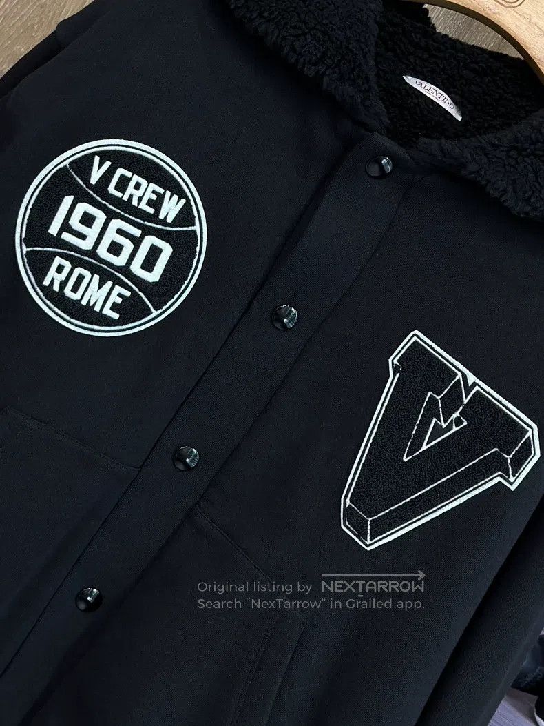 Valentino Valentino Black casual hooded collegiate jacket baseball u Size S / US 4 / IT 40 - 6 Thumbnail