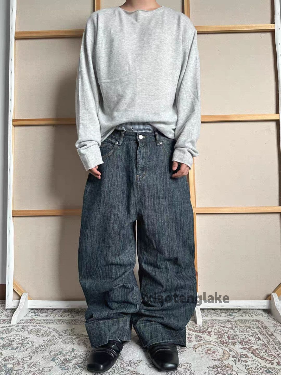 Jean xz vintage distressed faded loose baggy y2k jeans Size US 34 / EU 50 - 2 Thumbnail