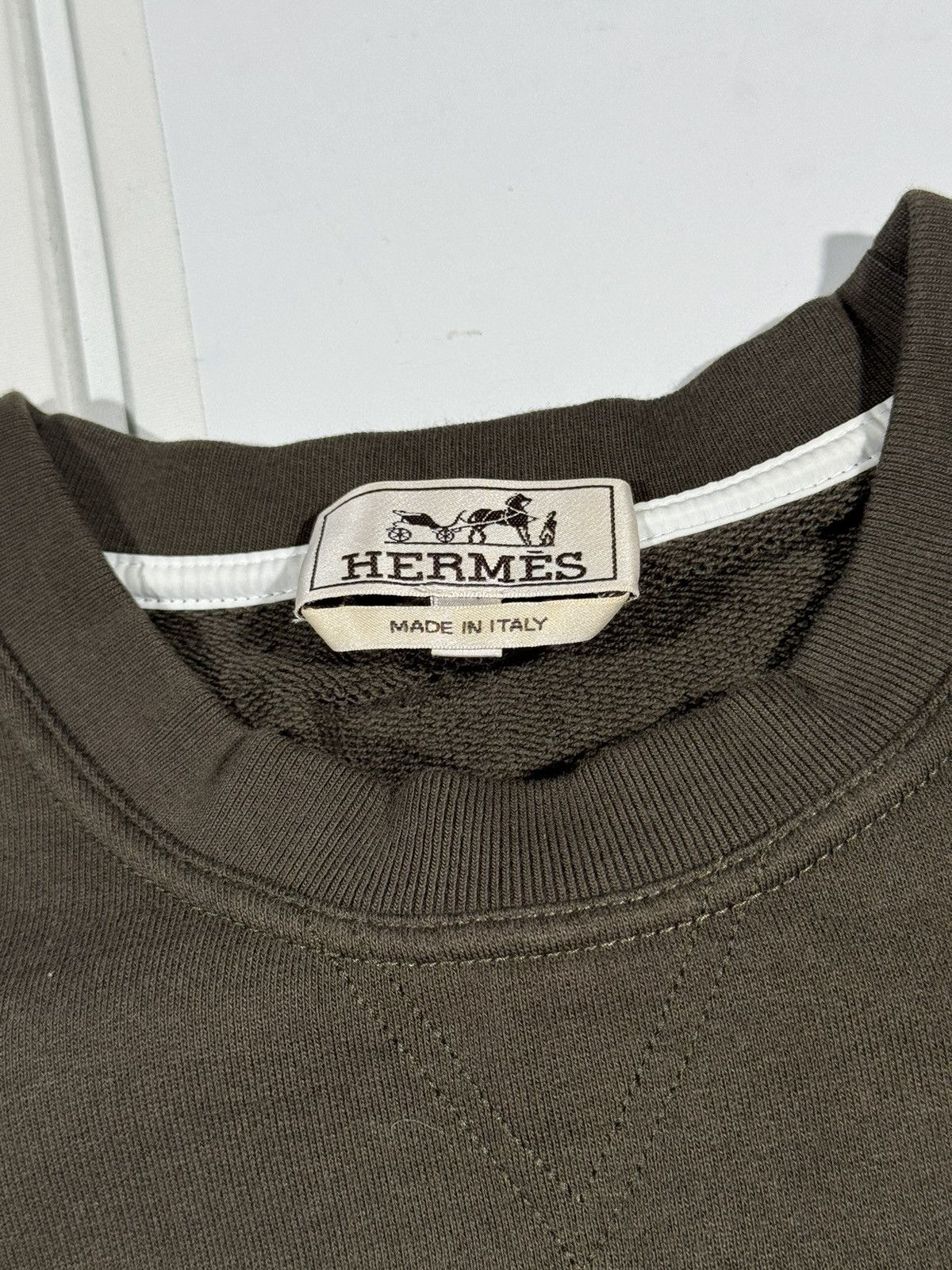 Hermes Hermes Mens Knitwear Crewneck + Short Set Sz XXL Olive Size US XXL / EU 58 / 5 - 3 Thumbnail