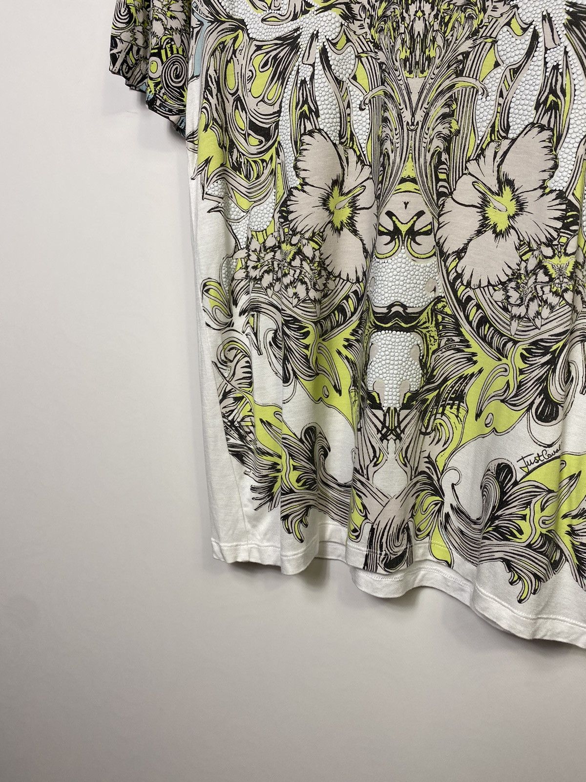 Just Cavalli Just Cavalli Y2k Rhinestone All Over Flower Print T-shirt Size US S / EU 44-46 / 1 - 4 Thumbnail