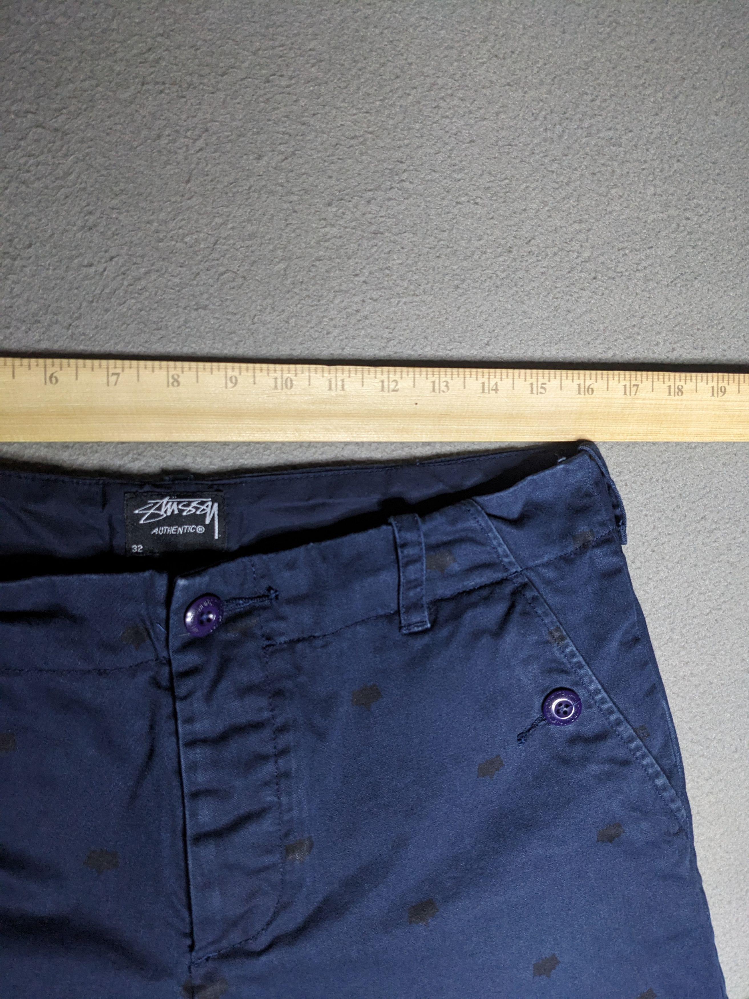Stussy Stussy Crown Logo Work Pants 32x31 Straight Chino Navy Blue Size US 32 / EU 48 - 14 Thumbnail
