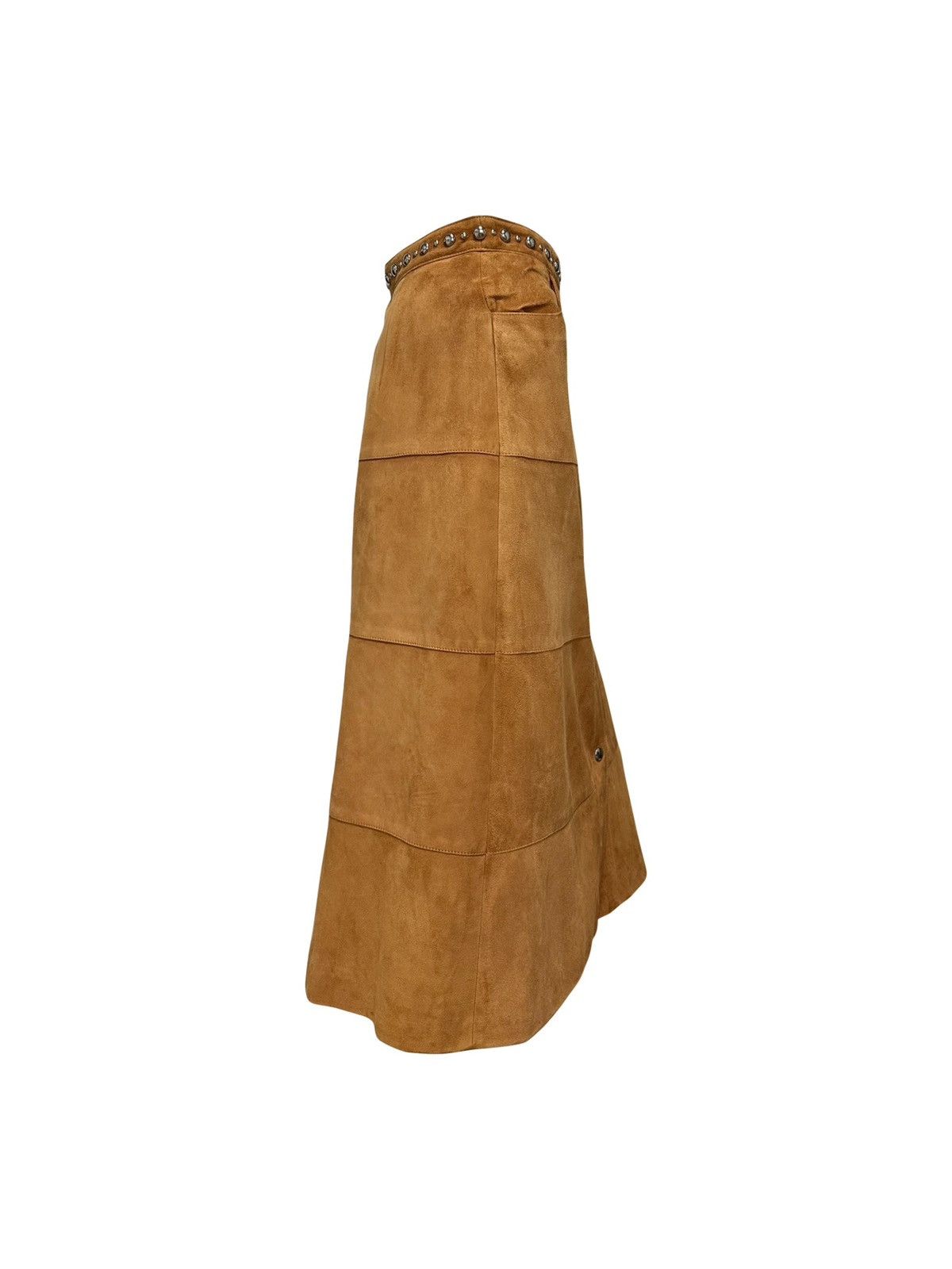 Miu Miu MIU MIU Fall Winter 2018 Studded Suede Midi Skirt Size 25" / US 0 / IT 36 - 3 Thumbnail