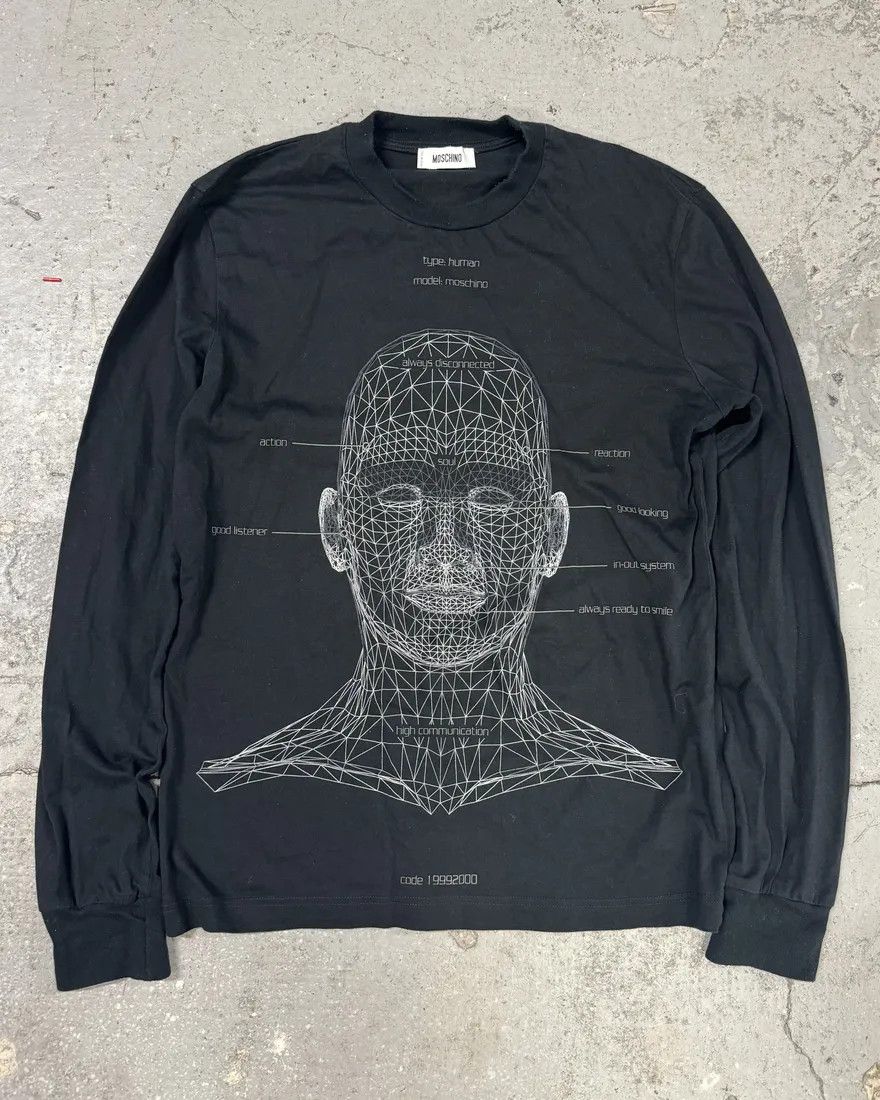 2000s Moschino Black Human Anatomy Longsleeves