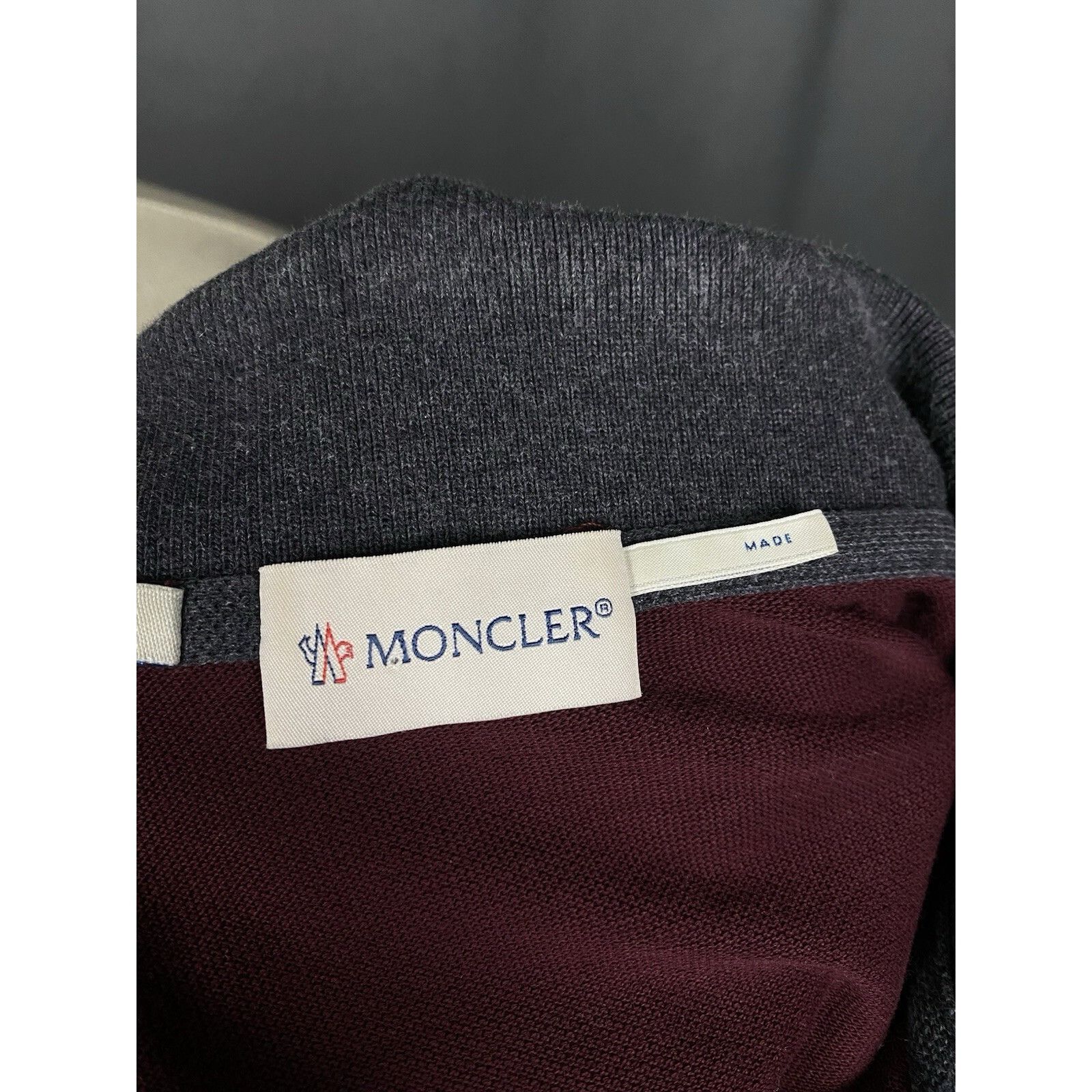 Moncler Moncler Maglia Men's Purple Collared Polo Sweater Size S Size US S / EU 44-46 / 1 - 10 Thumbnail