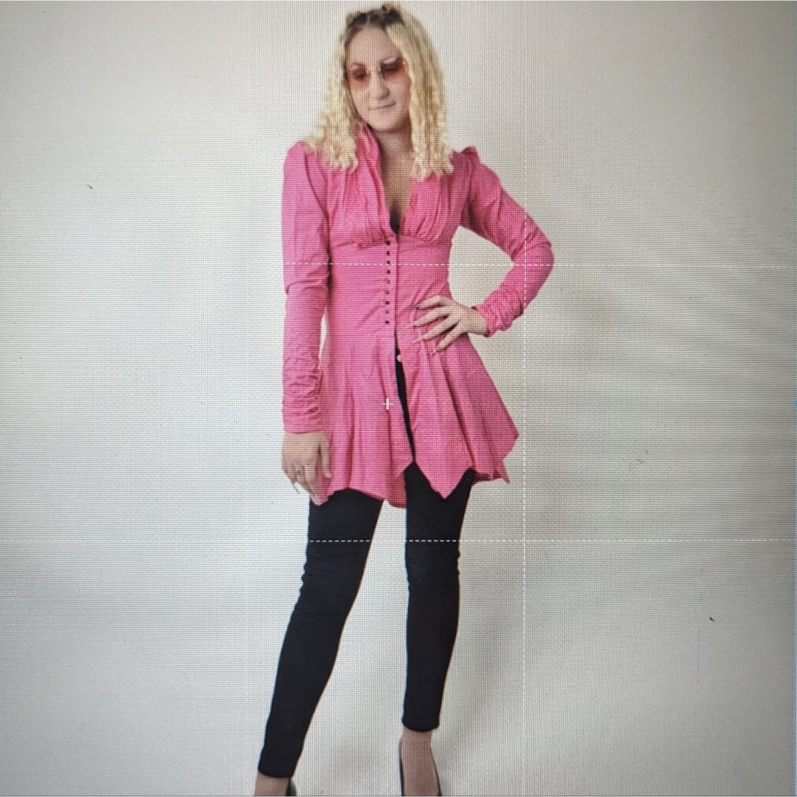 Vintage Vintage 80s Hot Neon Pink Frilly Dancers Dress Jacket Size M / US 6-8 / IT 42-44 - 6 Thumbnail
