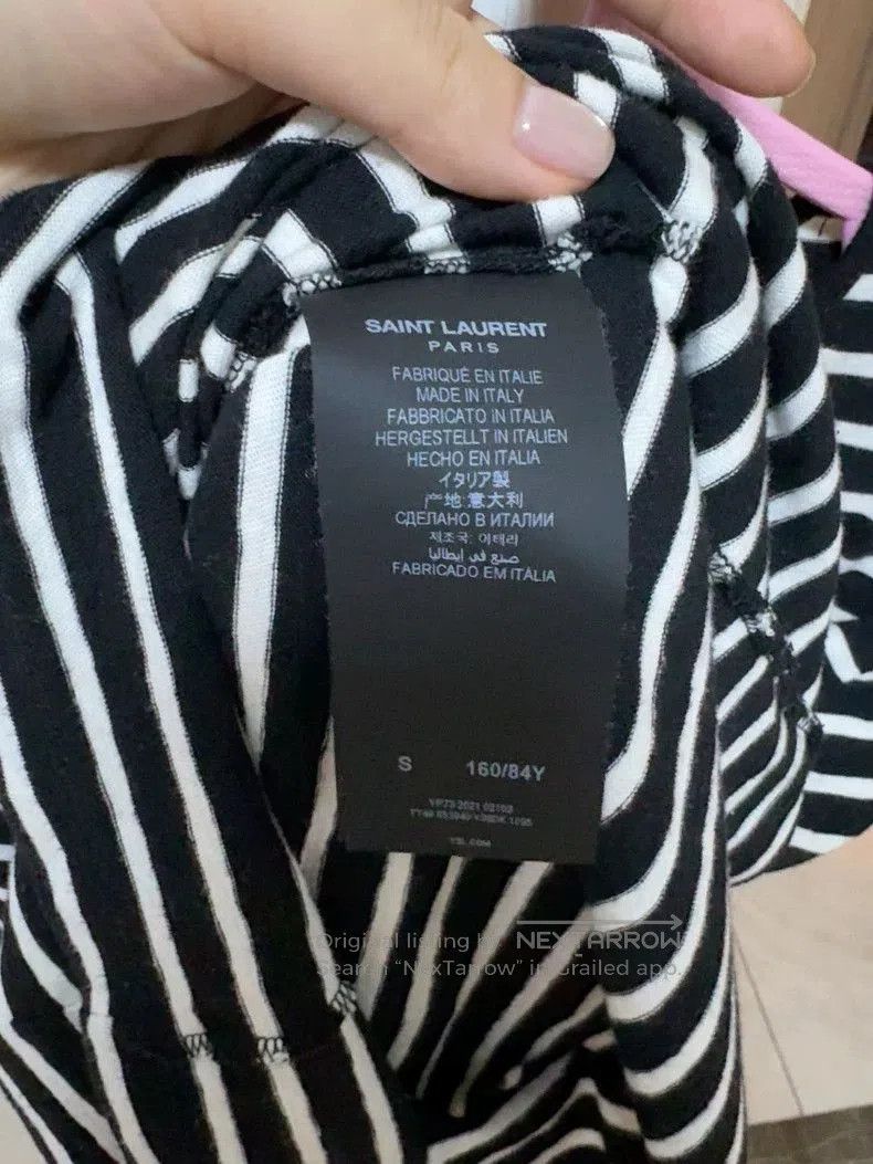 Saint Laurent Paris YSL Black and White Striped Short. Size US S / EU 44-46 / 1 - 4 Thumbnail