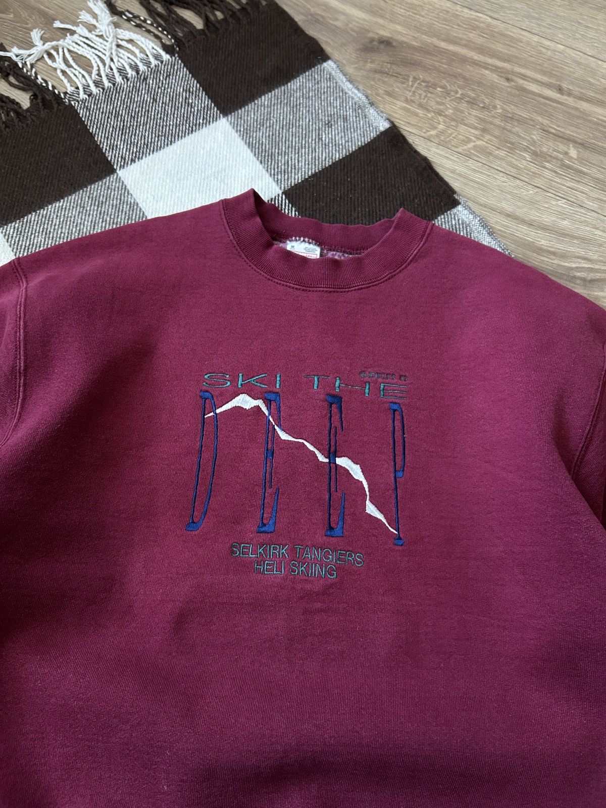 Fruit Of The Loom × Vintage Vintage Fruit of The Loom Ski The Deep sweatshirts 1991 mens Size US M / EU 48-50 / 2 - 2 Thumbnail