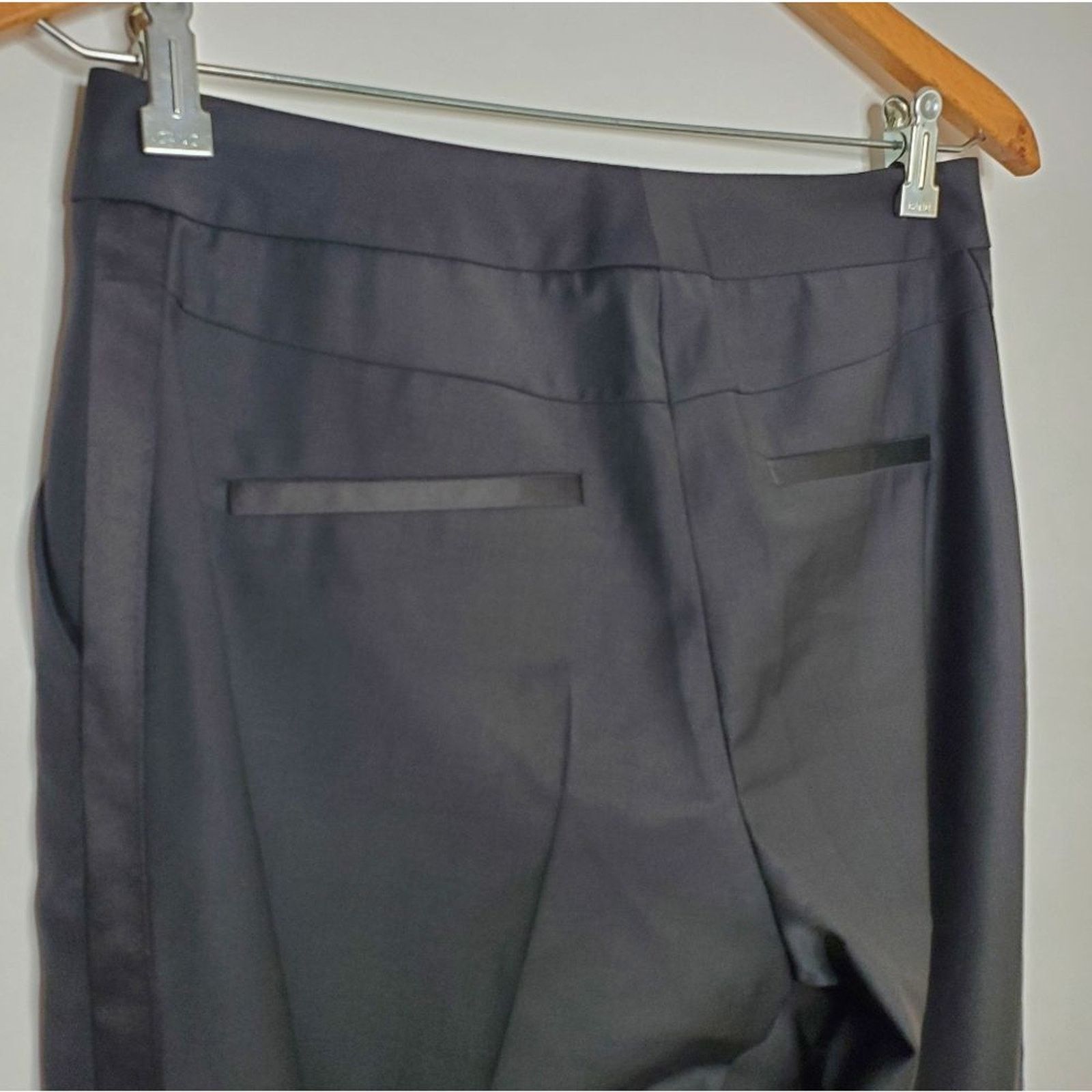 Reiss Reiss Black Lyon Satin Tuxedo Stripe Trim Ankle Trouser Sz 4 Size 27" / US 4 / IT 40 - 5 Thumbnail