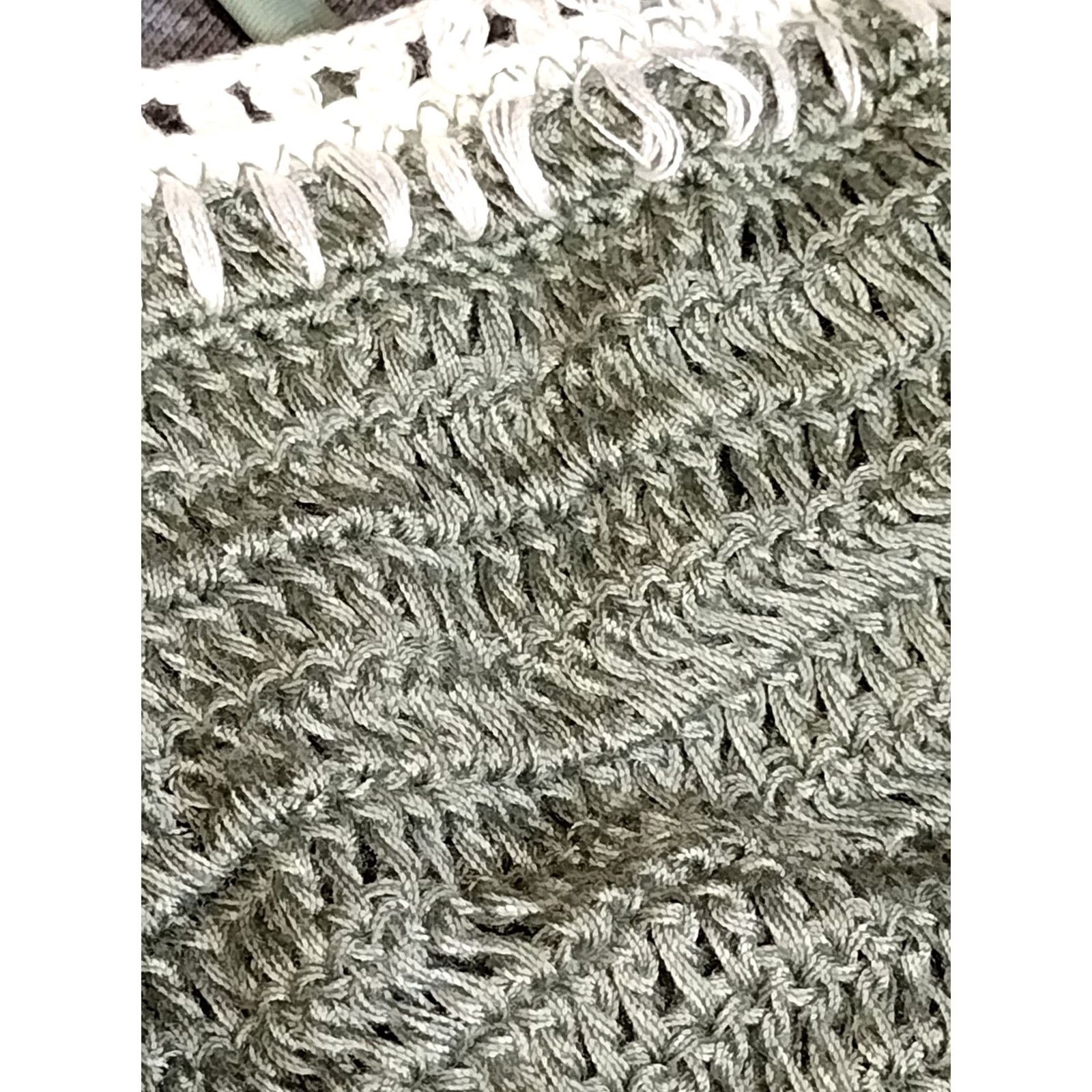 Vintage Xhilaration Bralette Bikini Top XS? XL? Sage Green Crochet Solid One Size Top Women XL Beach Size XL / US 12-14 / IT 48-50 - 7 Thumbnail