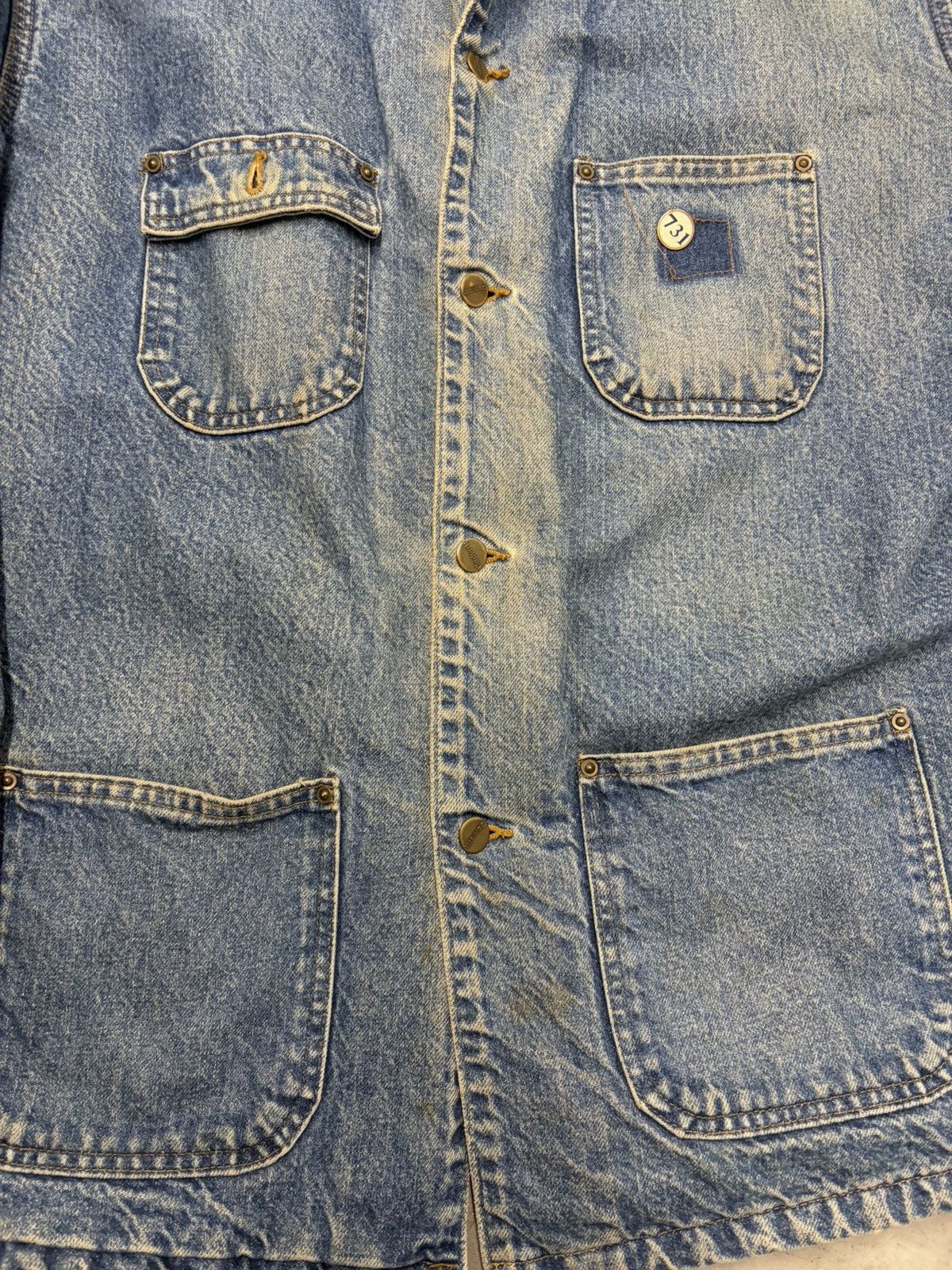 Carhartt Vintage 90s Carhartt Denim Chore Jacket Size US XL / EU 56 / 4 - 3 Thumbnail