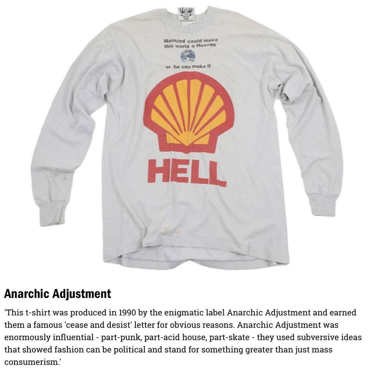 Other Anarchic Adjustment Shell Crisis T-Shirt 2008 Release Size US M / EU 48-50 / 2 - 6 Thumbnail