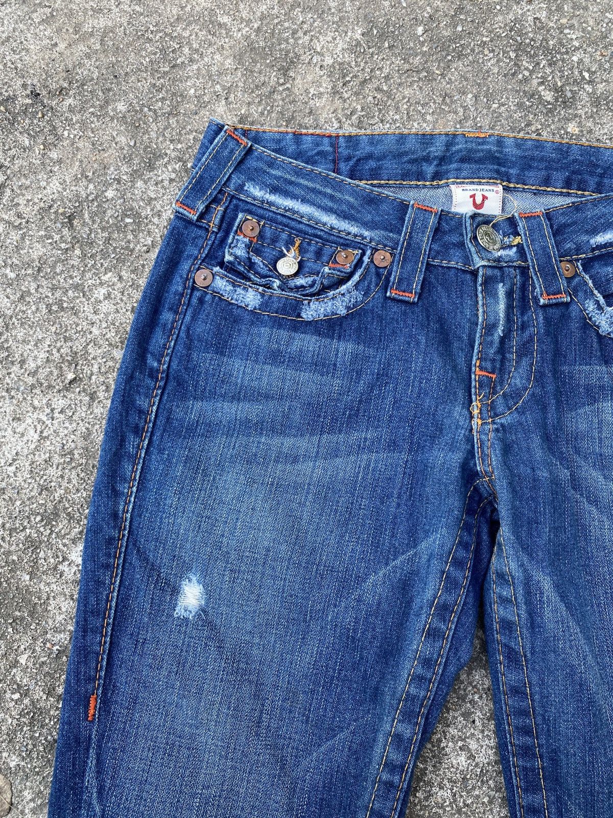 Japanese Brand × Le Grande Bleu (L.G.B.) × True Religion True Religion Flare Distressed Denim Size 26" / US 2 / IT 38 - 8 Thumbnail
