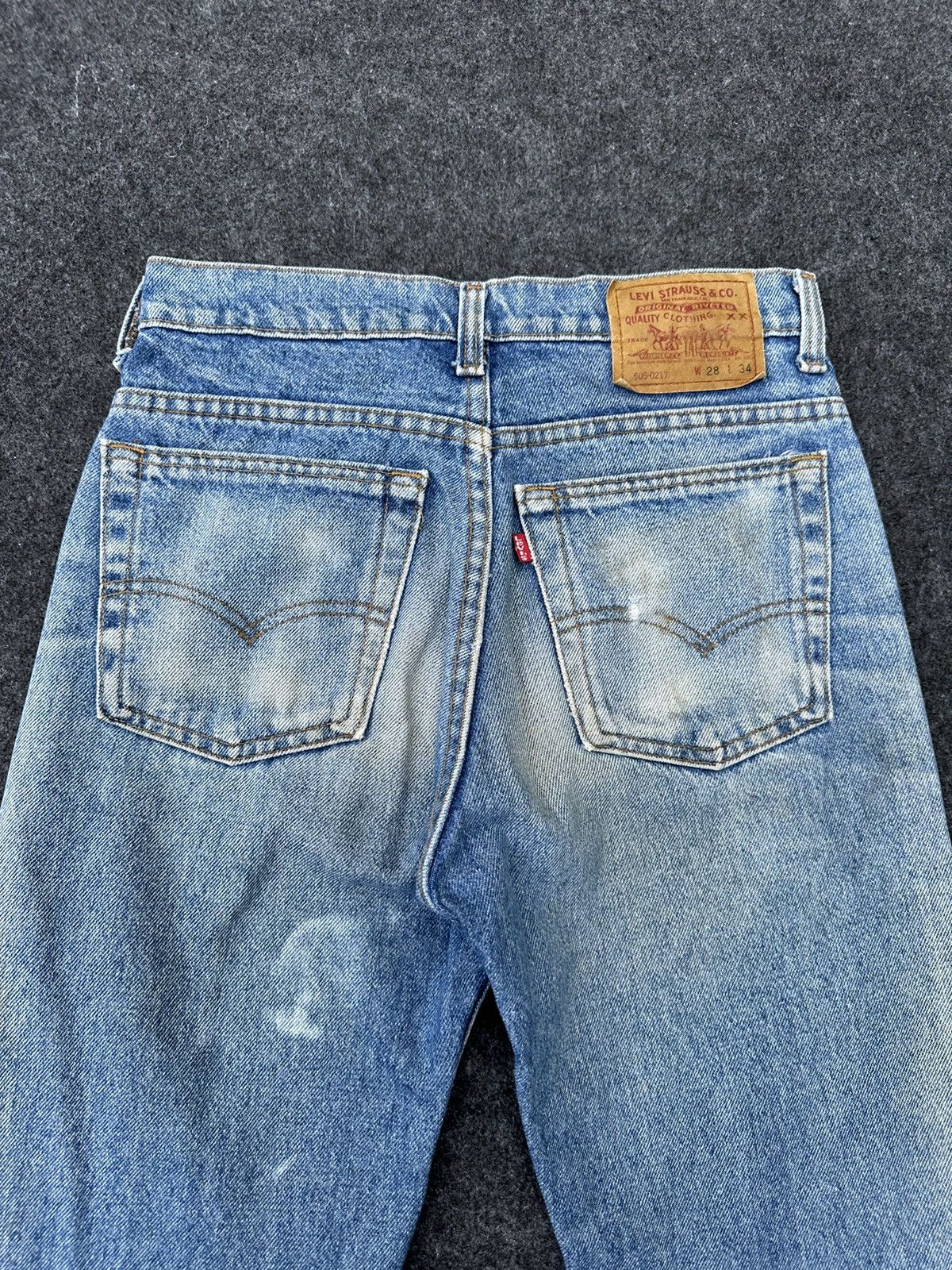 Levi's Levis 505 Vintage Usa Distressed Faded Denim D37 Size US 28 / EU 44 - 5 Thumbnail