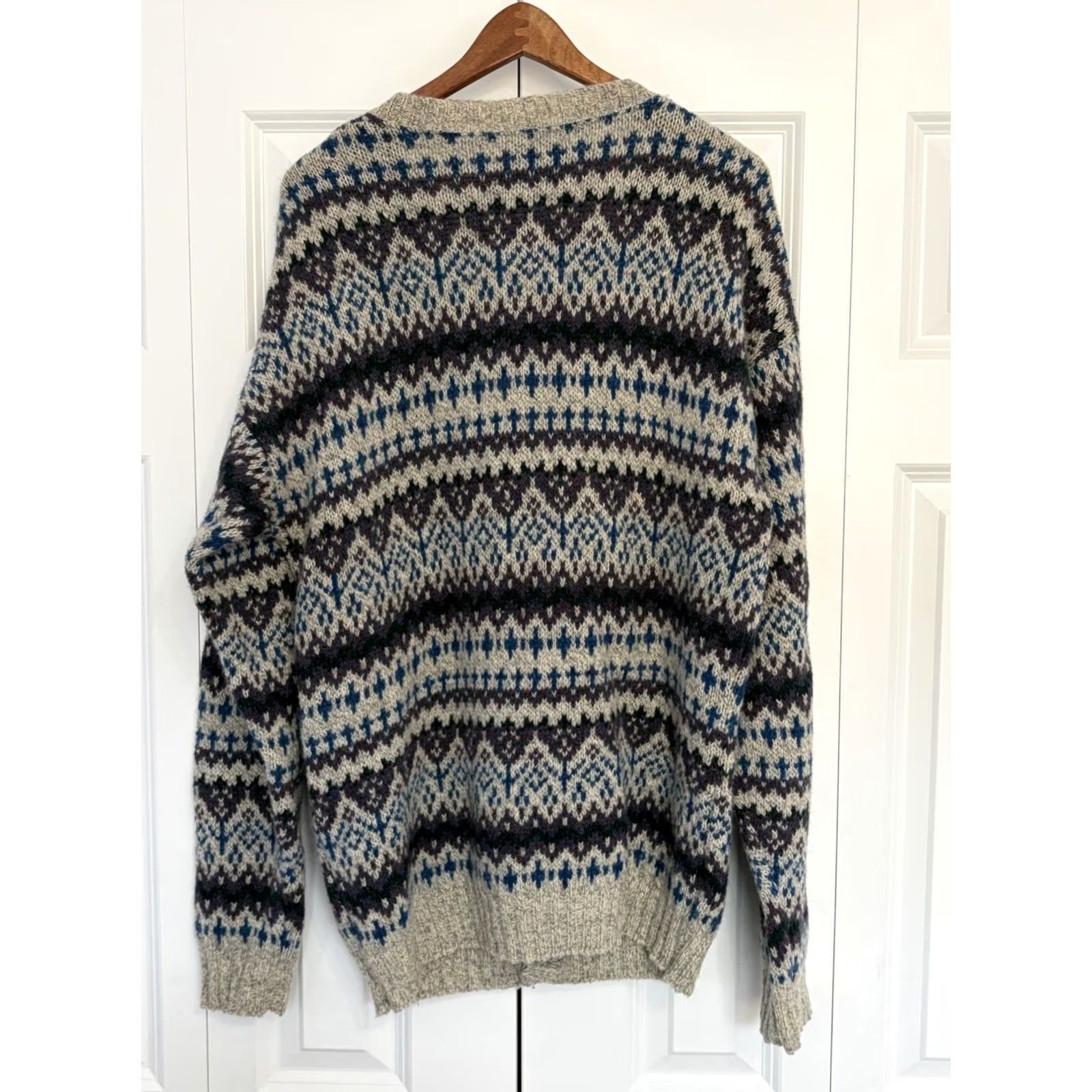 Vintage VINTAGE ALPS Merrimac Valley New England Mens Wool Cardigan Cardigan Large Gray Wool Size US L / EU 52-54 / 3 - 2 Thumbnail