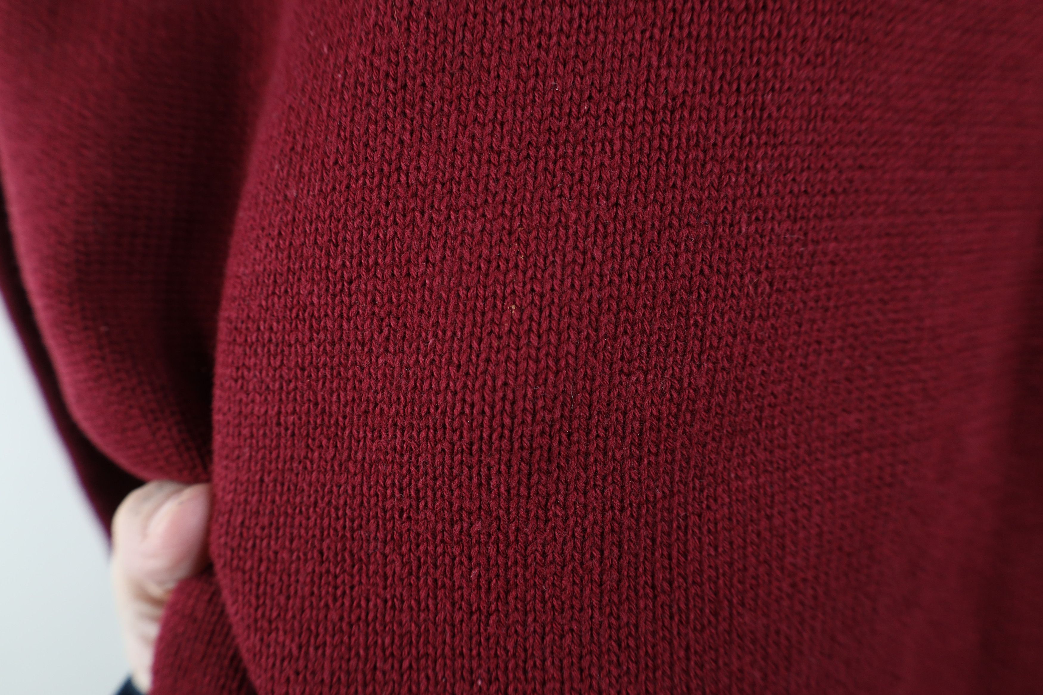 Eddie Bauer Vintage 90s Eddie Bauer Cotton Ribbed Knit Sweater Red Size US L / EU 52-54 / 3 - 4 Thumbnail