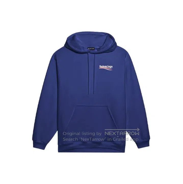 Balenciaga Balenciaga Logo Hoodie in Deep Blue. Size US S / EU 44-46 / 1 - 1 Thumbnail