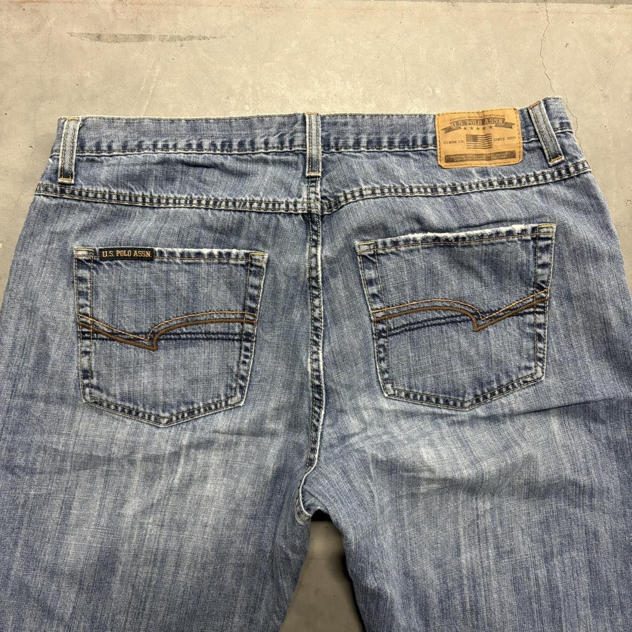U.S. Polo Assn. Vintage Y2K/2000s Super Baggy Wideleg Medium Wash Us Polo Assn Denim Jeans! Size US 38 / EU 54 - 7 Thumbnail