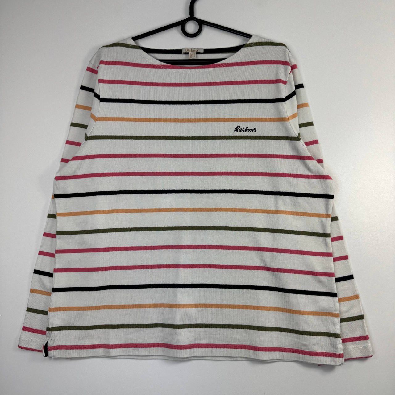 Barbour Barbour Women's Striped Breton Top Long Sleeve Size UK18 Size L / US 10 / IT 46 - 1 Thumbnail