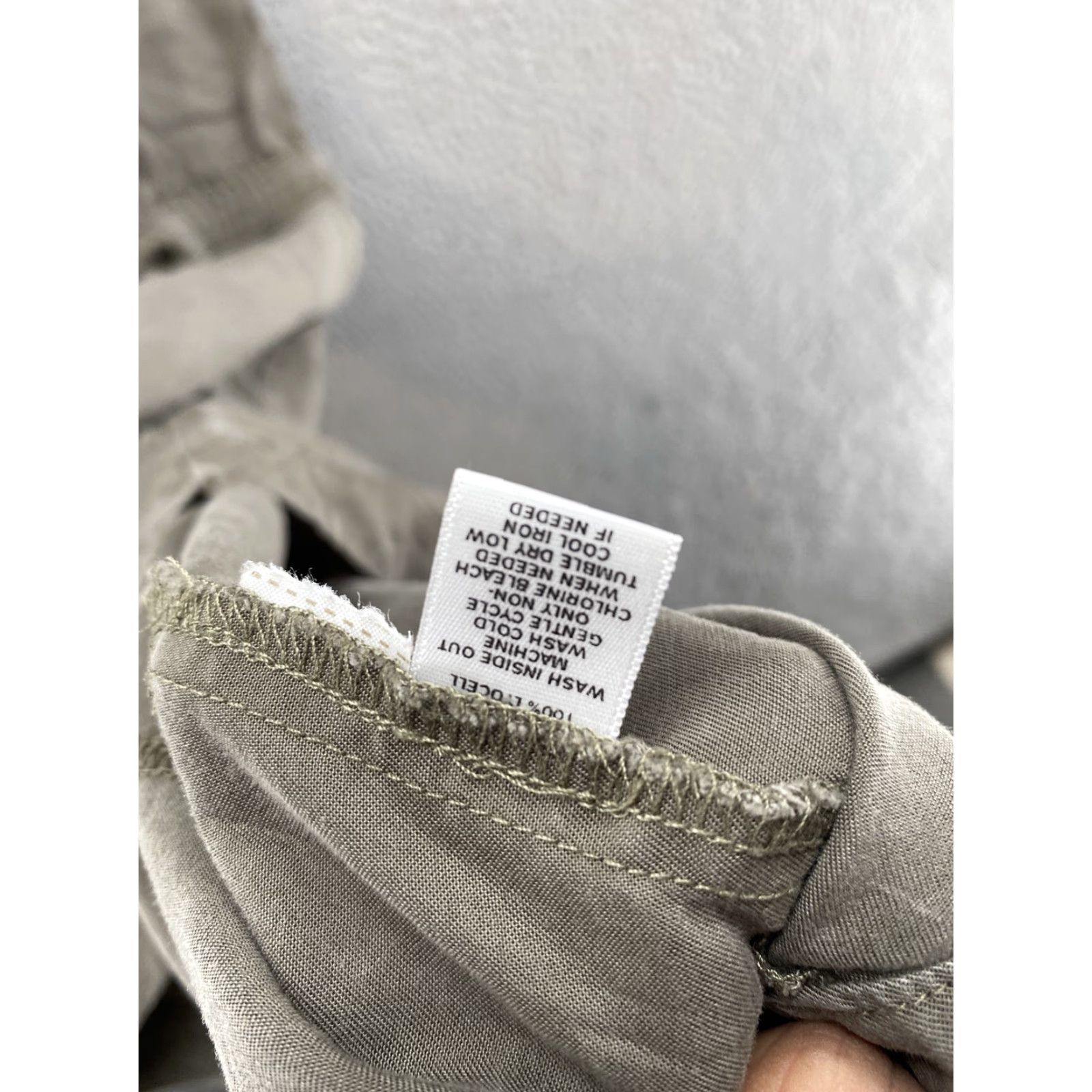 Lou & Grey Lou & Grey Green Sleeveless Tie Waist Lyocell Dress Womens S Knee Length Shirt Dress Tank Dress Casual Size S / US 4 / IT 40 - 4 Thumbnail