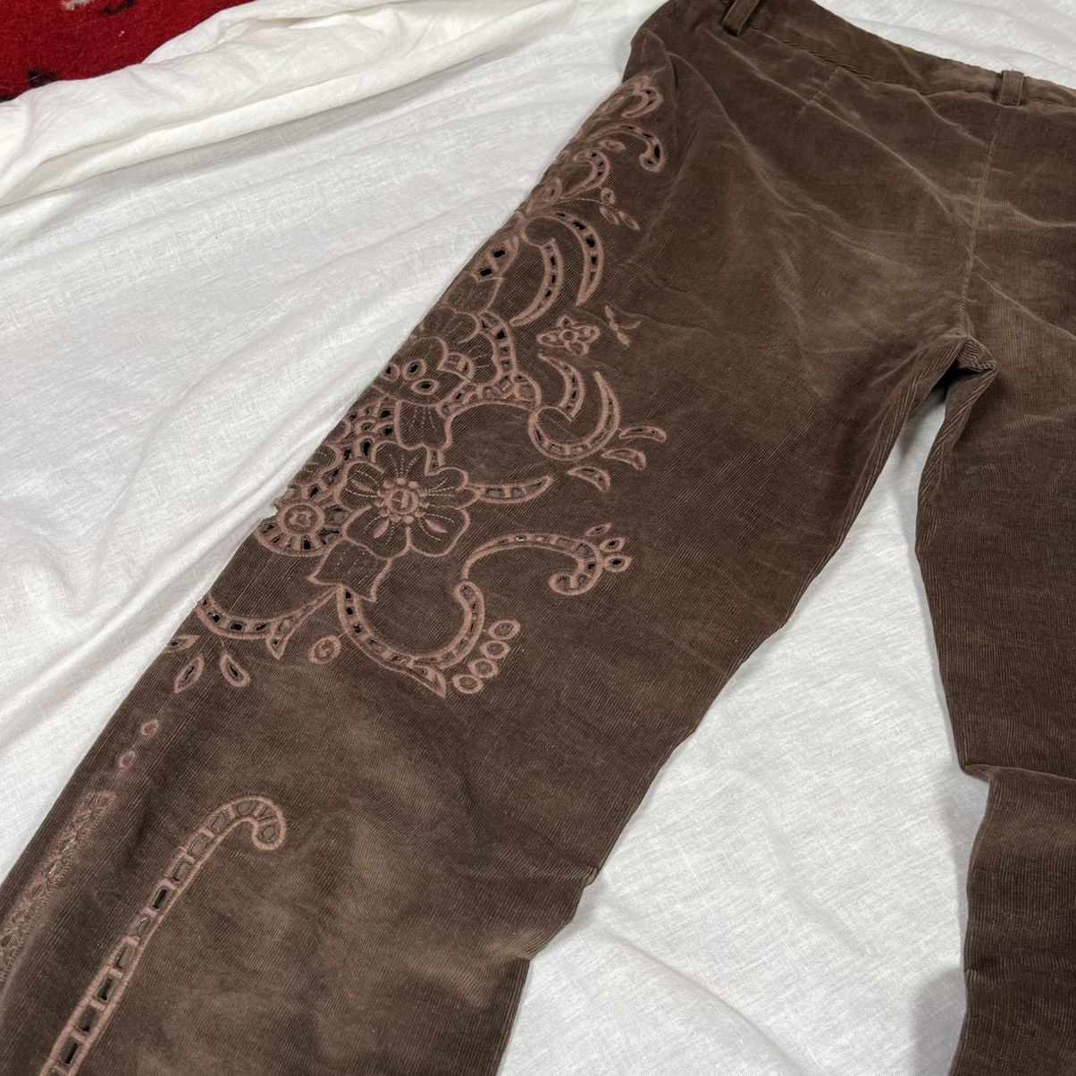 Dolce & Gabbana Vintage DOLCE & GABBANA D&G F/W 2002 Brown Corduroy Pants Size 32" / US 10 / IT 46 - 7 Thumbnail