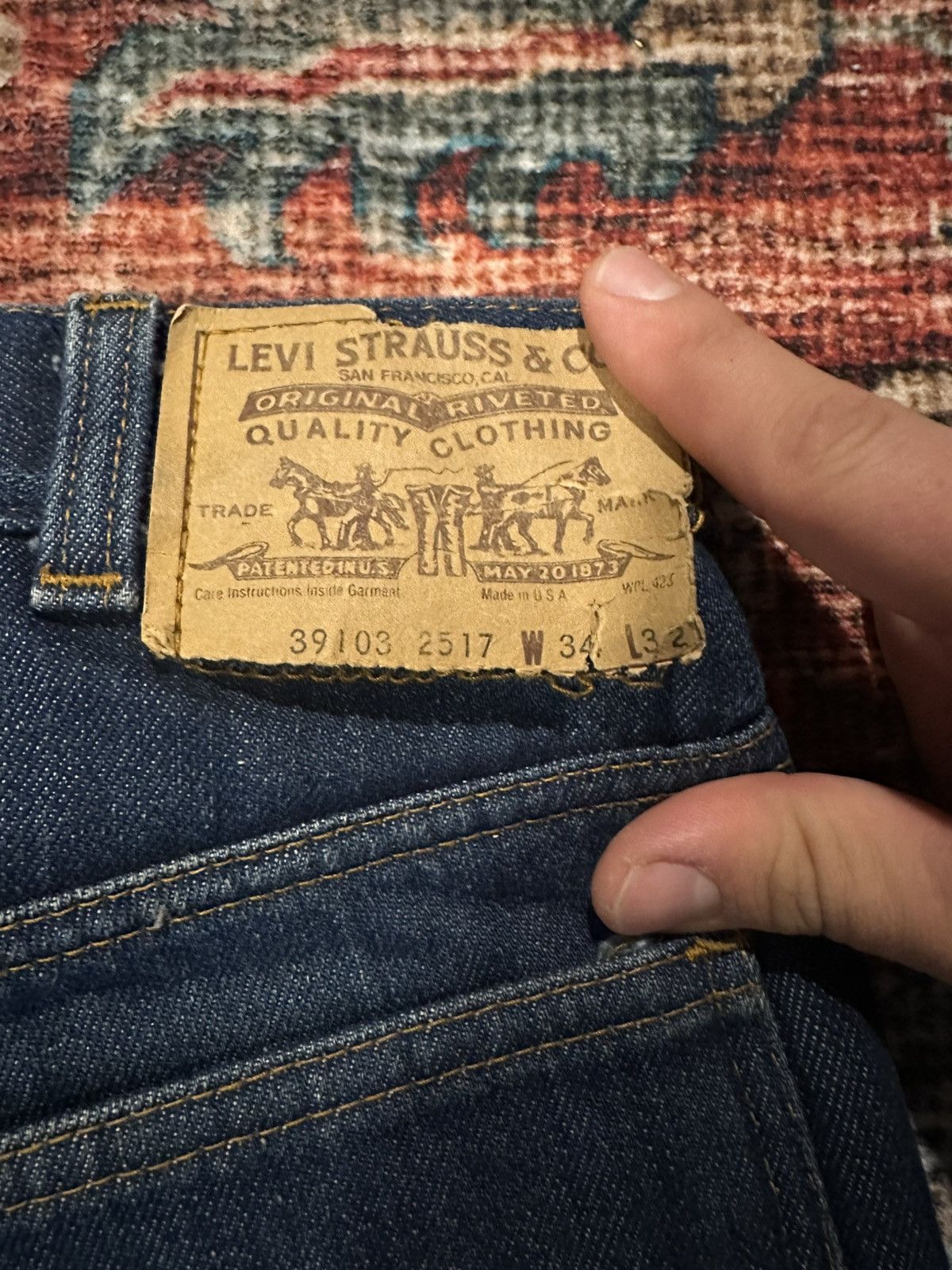 Levi's Flannel lined Orange Tab Levi Jeans Size US 34 / EU 50 - 5 Thumbnail