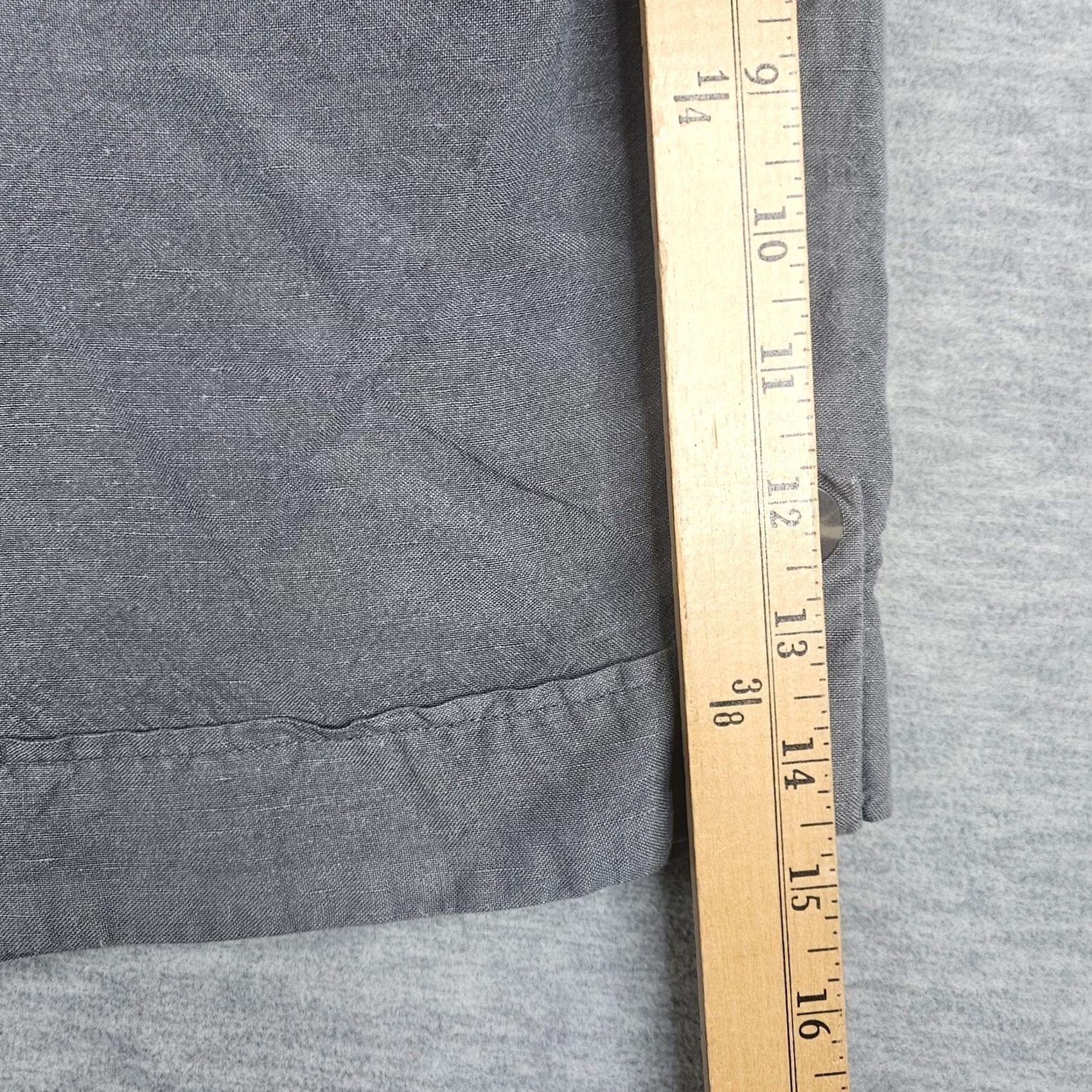 J. Jill J.JILL Women's Gray Linen Blend Rayon Petite Size 8 Flat Front Casual Pants Shorts? Size 30" / US 8 / IT 44 - 7 Thumbnail