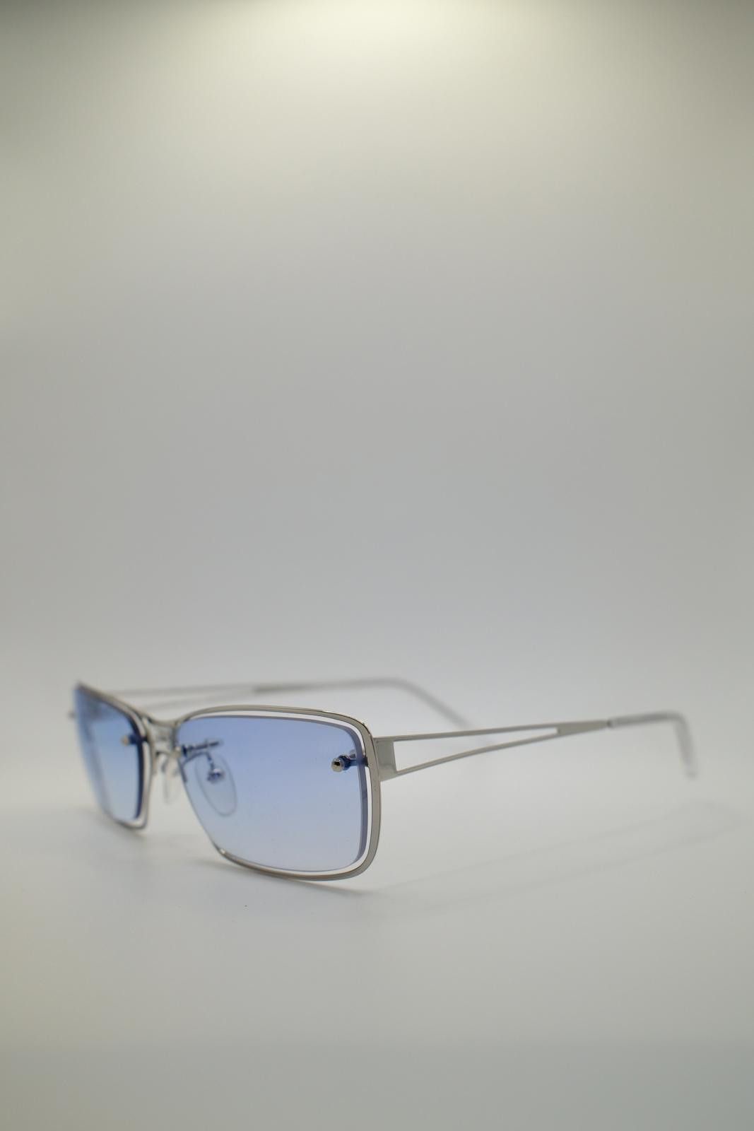 Jean Paul Gaultier 90's Jean Paul Gaultier Titanium Rim Smokey Blue Sunglasses Size ONE SIZE - 2 Thumbnail