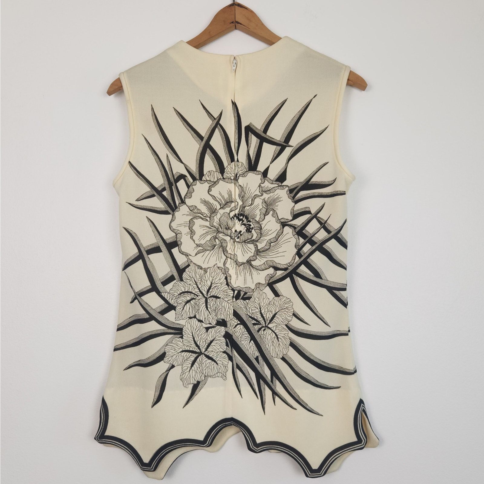 Vintage Mr Dino 60s Sleeveless Flower Print Tank Top Small-Medium Size M / US 6-8 / IT 42-44 - 4 Thumbnail