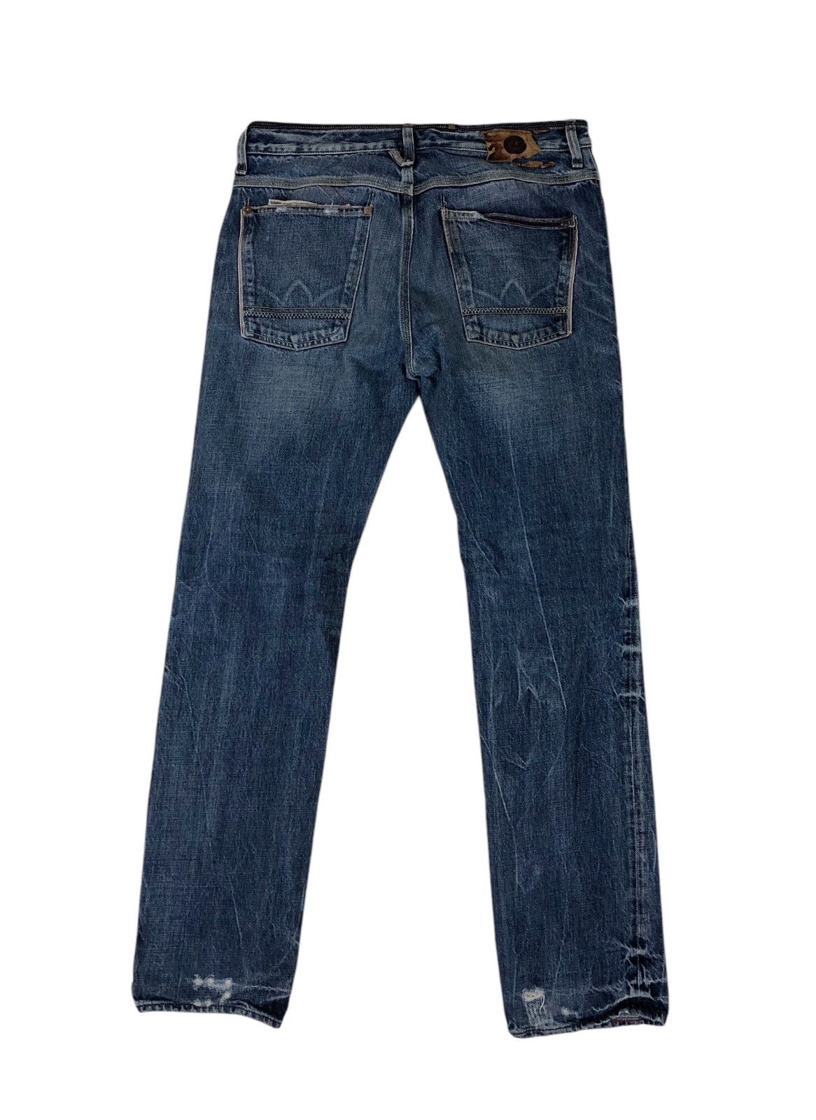 Japanese Brand Japan Rags Heritage Stone Washed Distressed Denim Jeans Size US 32 / EU 48 - 2 Thumbnail