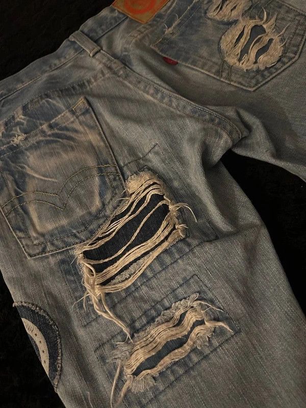Hysteric Glamour Hysteric Glamour Kinky Jeans Patchwork Studded Denim Size US 29 - 5 Thumbnail
