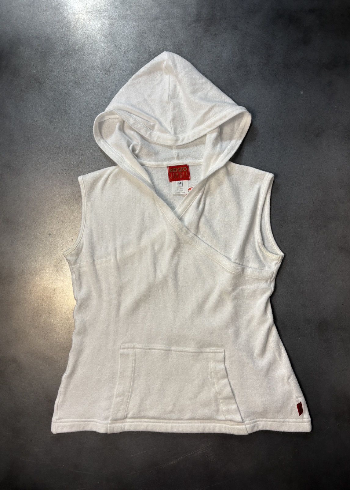 Kenzo × Vintage Vintage Kenzo Jungle Sleeveless Hoodie Y2K Sport Halter Top Size S / US 4 / IT 40 - 1 Thumbnail
